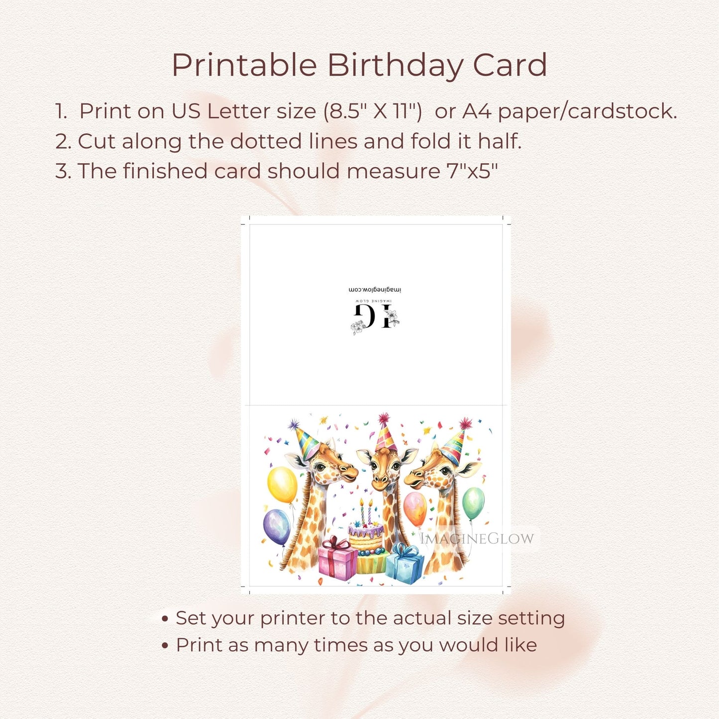 whimsical giraffe birthday card
animal lover birthday greeting giraffe
tall giraffe birthday illustration card
fun giraffe birthday printable