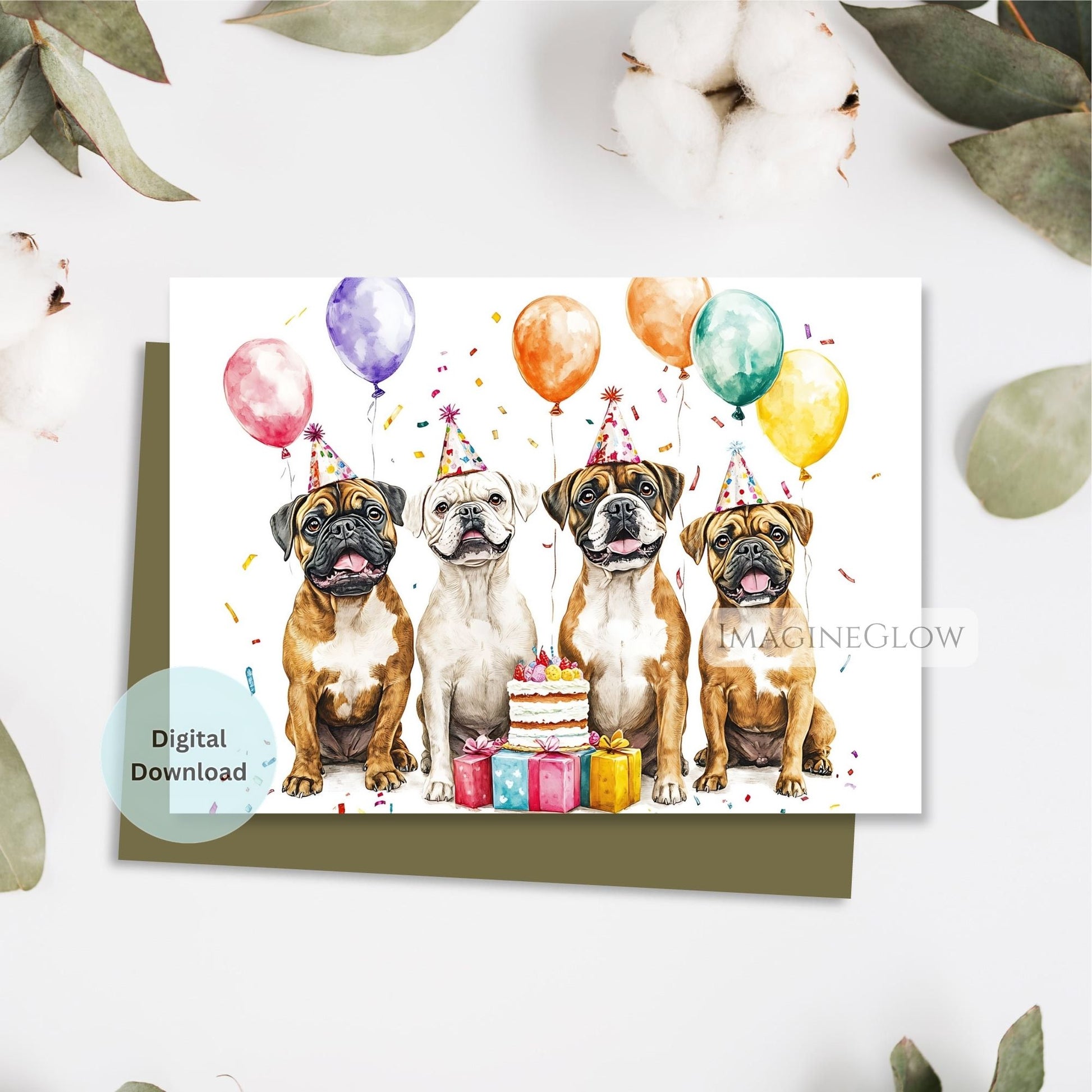dog lover birthday greeting
happy birthday boxer card
digital dog card boxer