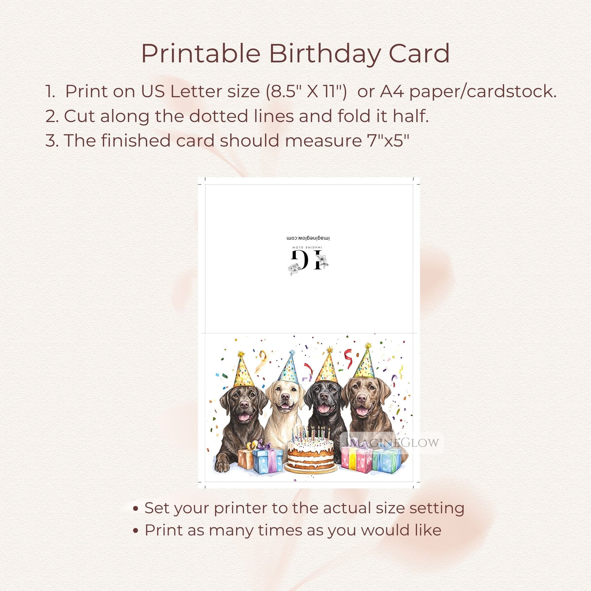 birthday card for lab lovers
dog themed printable greeting card
labrador dog lover card