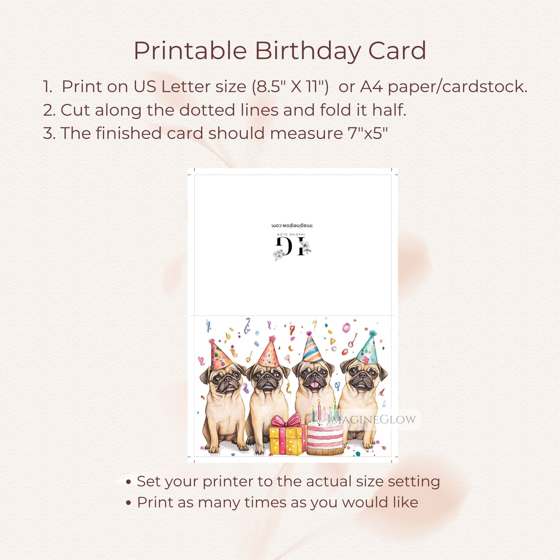 adorable pug puppy birthday card
birthday card for pug owner