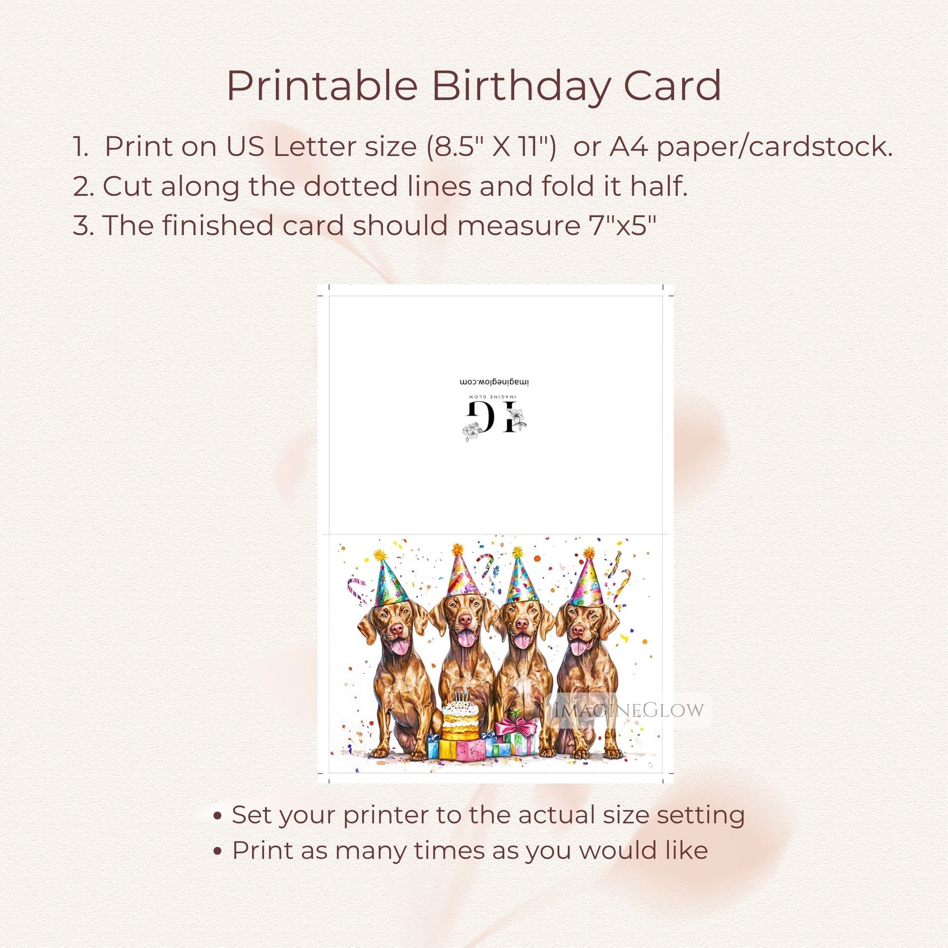 birthday card for vizsla owners
elegant dog breed birthday card