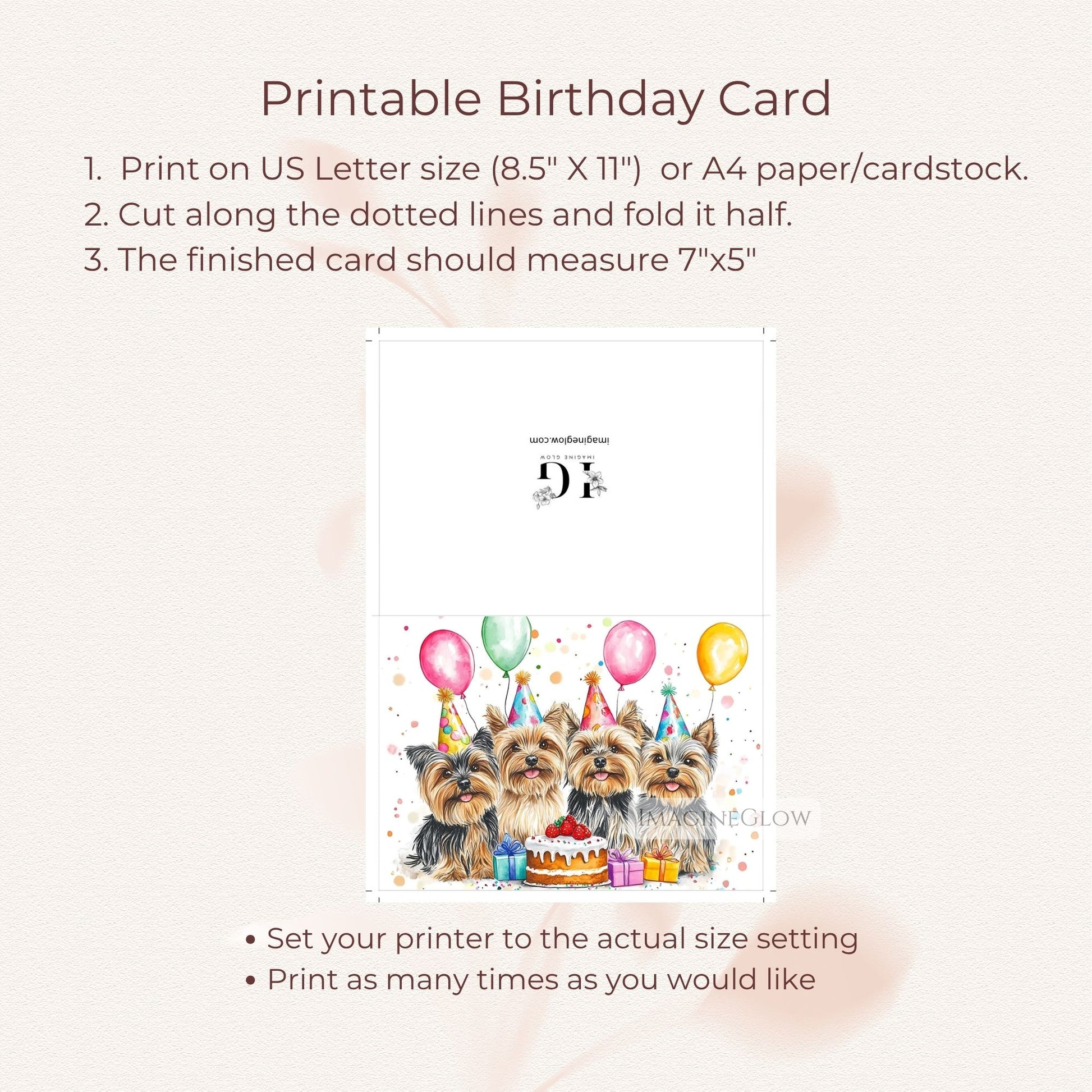 cute yorkie birthday card
yorkie dog birthday card