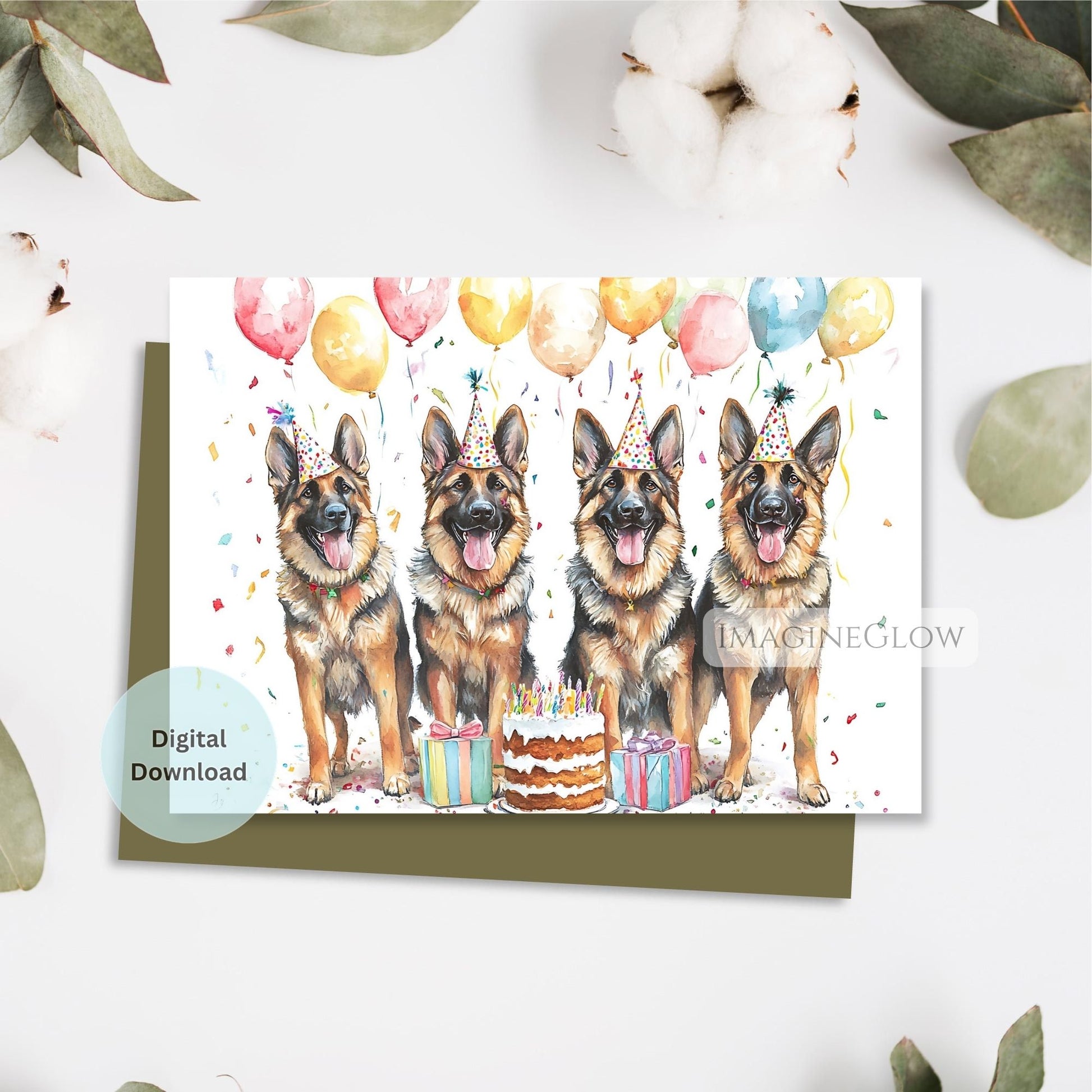 german shepherd birthday card printable
funny german shepherd greeting card