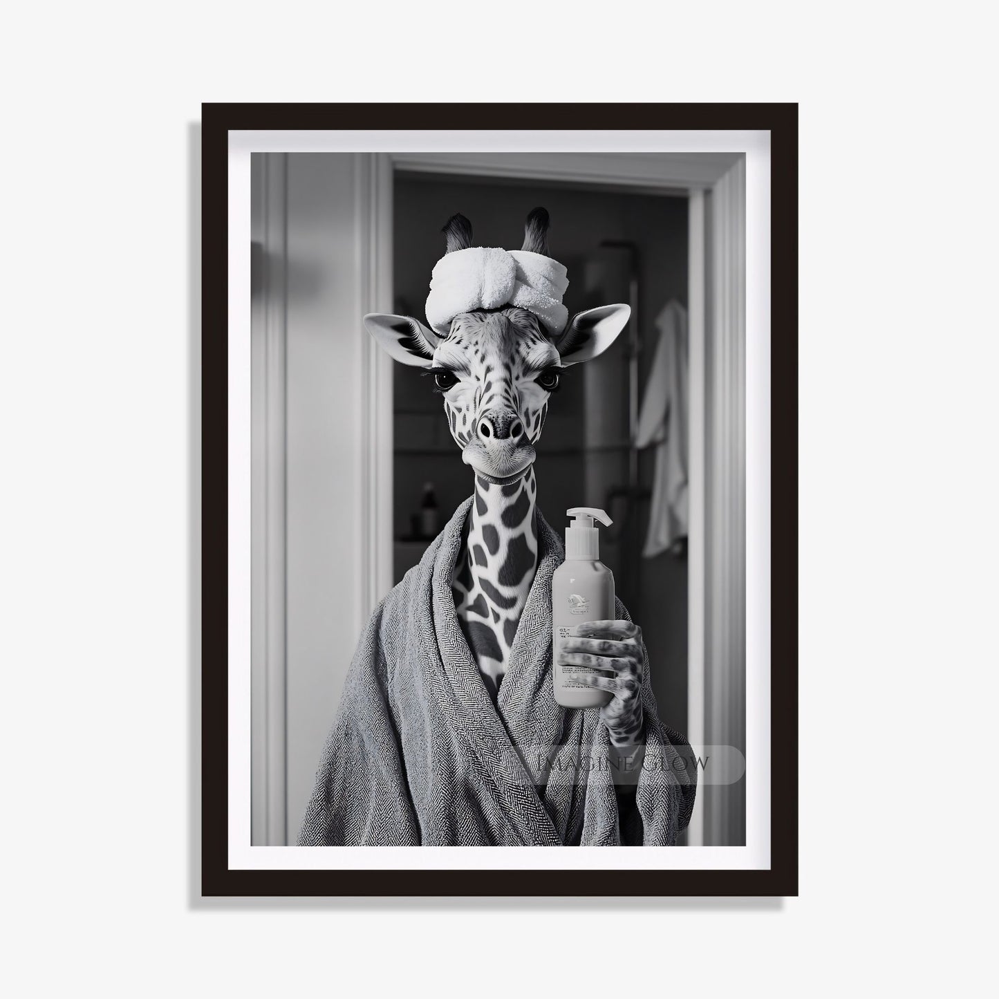 Giraffe wall art gift for animal lovers