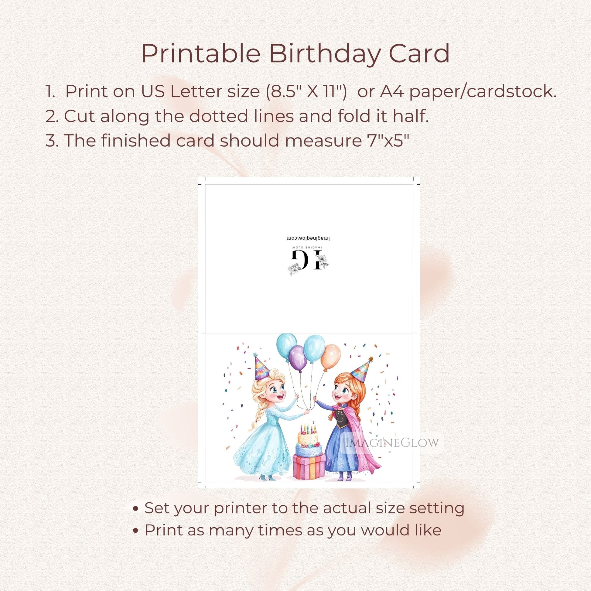 printable winter wonderland card
frozen sisters birthday card