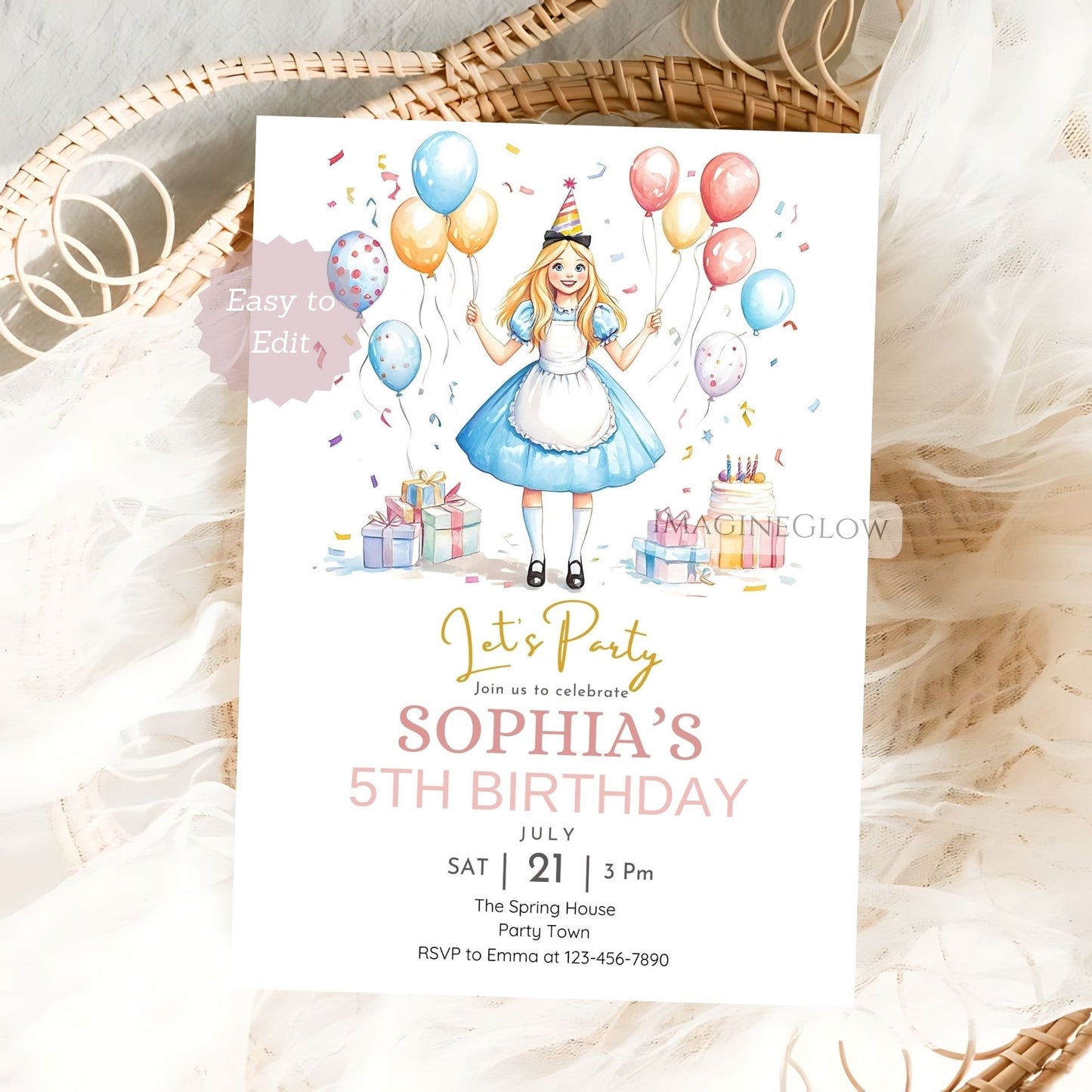 storybook alice invite