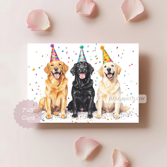Golden Retriever birthday card
printable Golden dog card