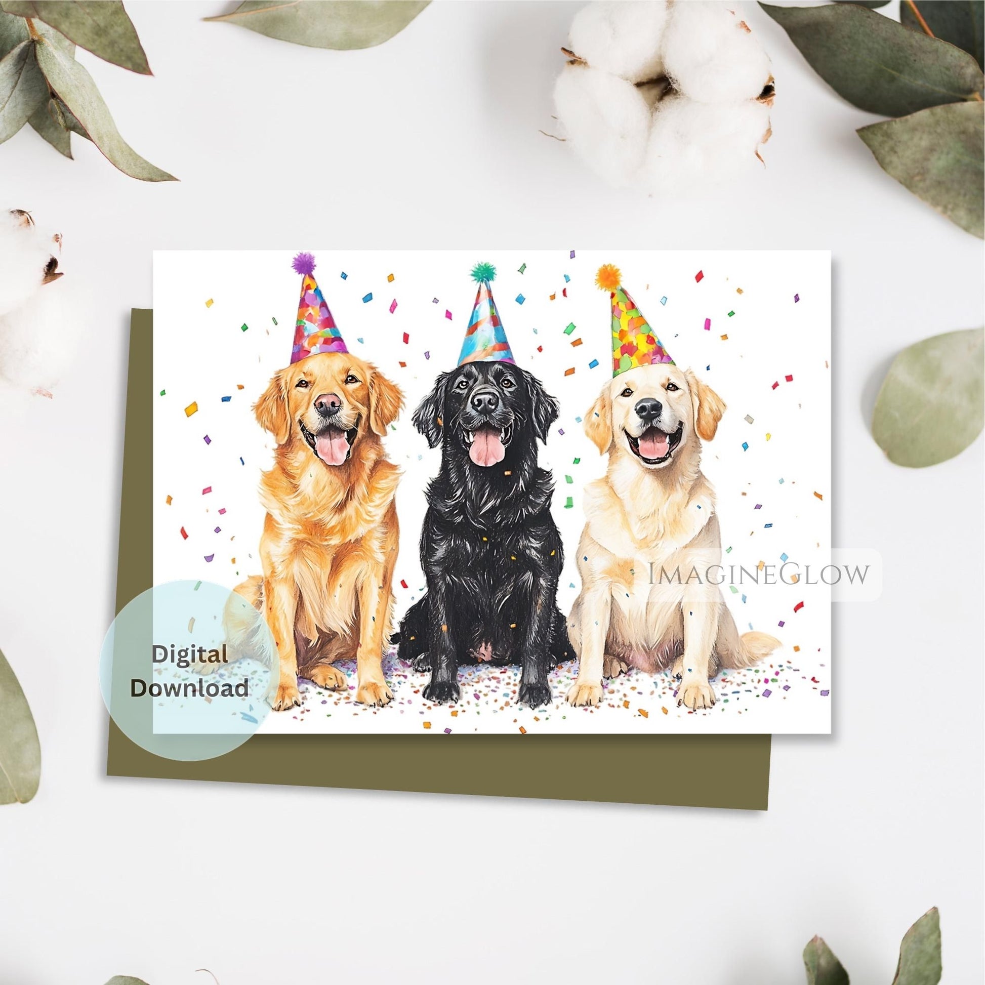 folded Golden Retriever card
birthday card for dog lovers
Golden Retriever greeting card