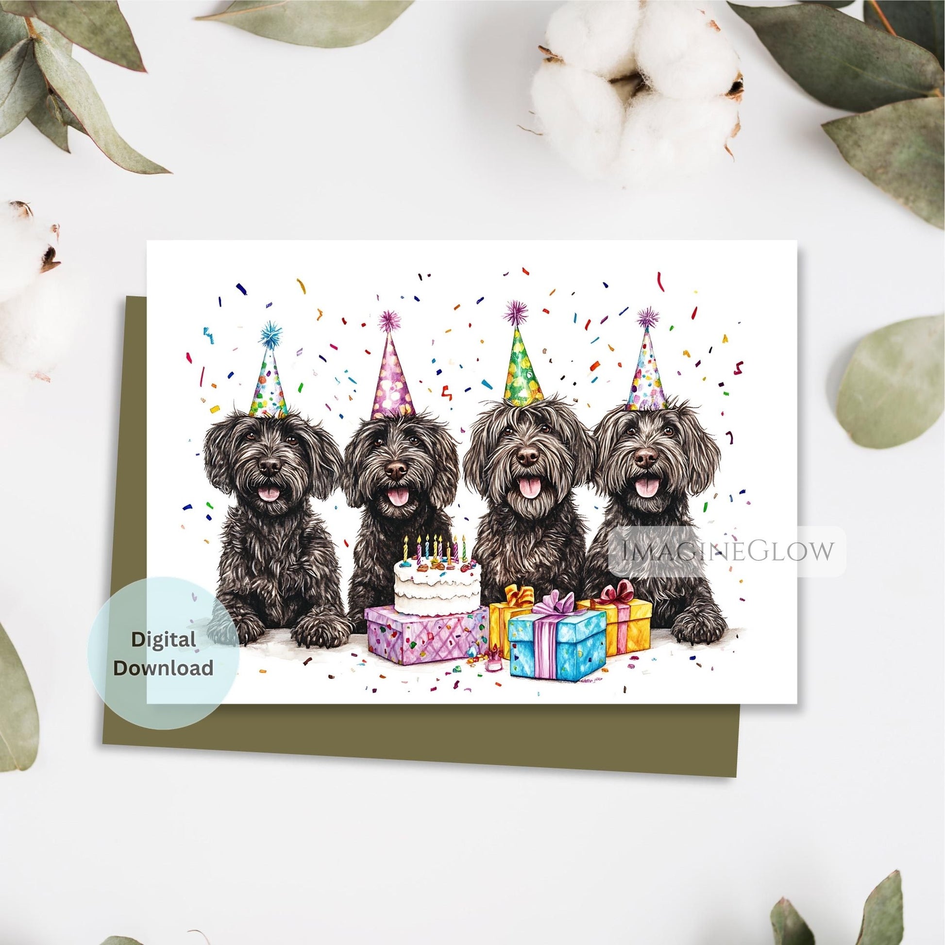 scruffy dog breed birthday card
hunting dog printable birthday card