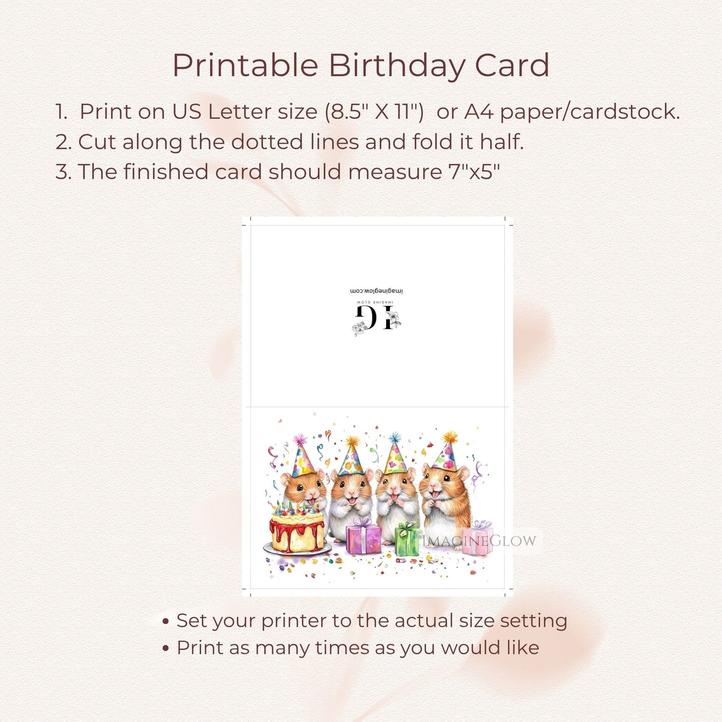 cute rodent birthday card
hamster birthday wishes card