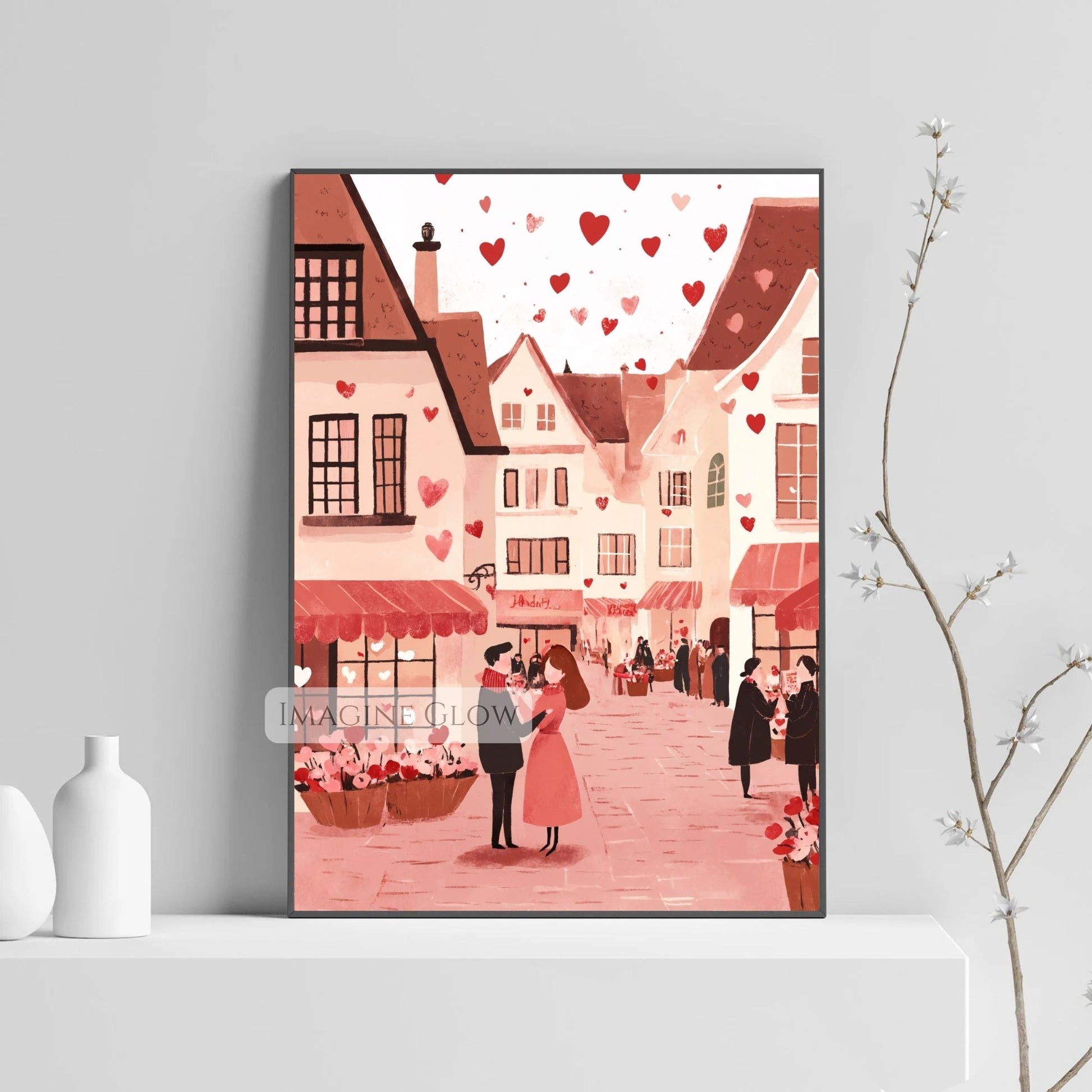 Heartfelt hand-drawn Valentine’s Day print