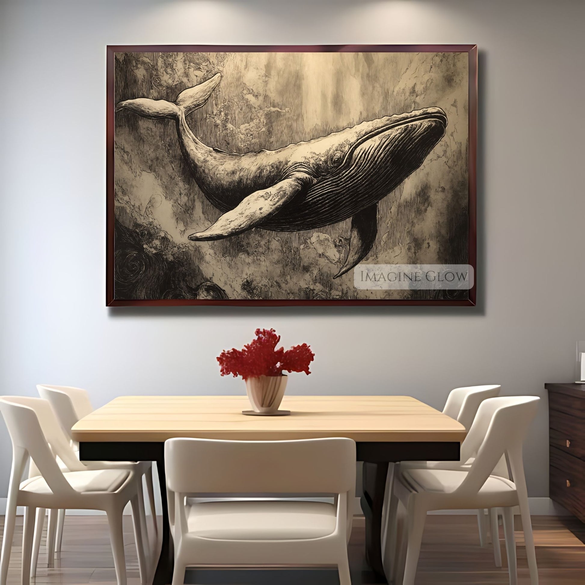 Detailed whale sketch artwork for ocean enthusiasts.
