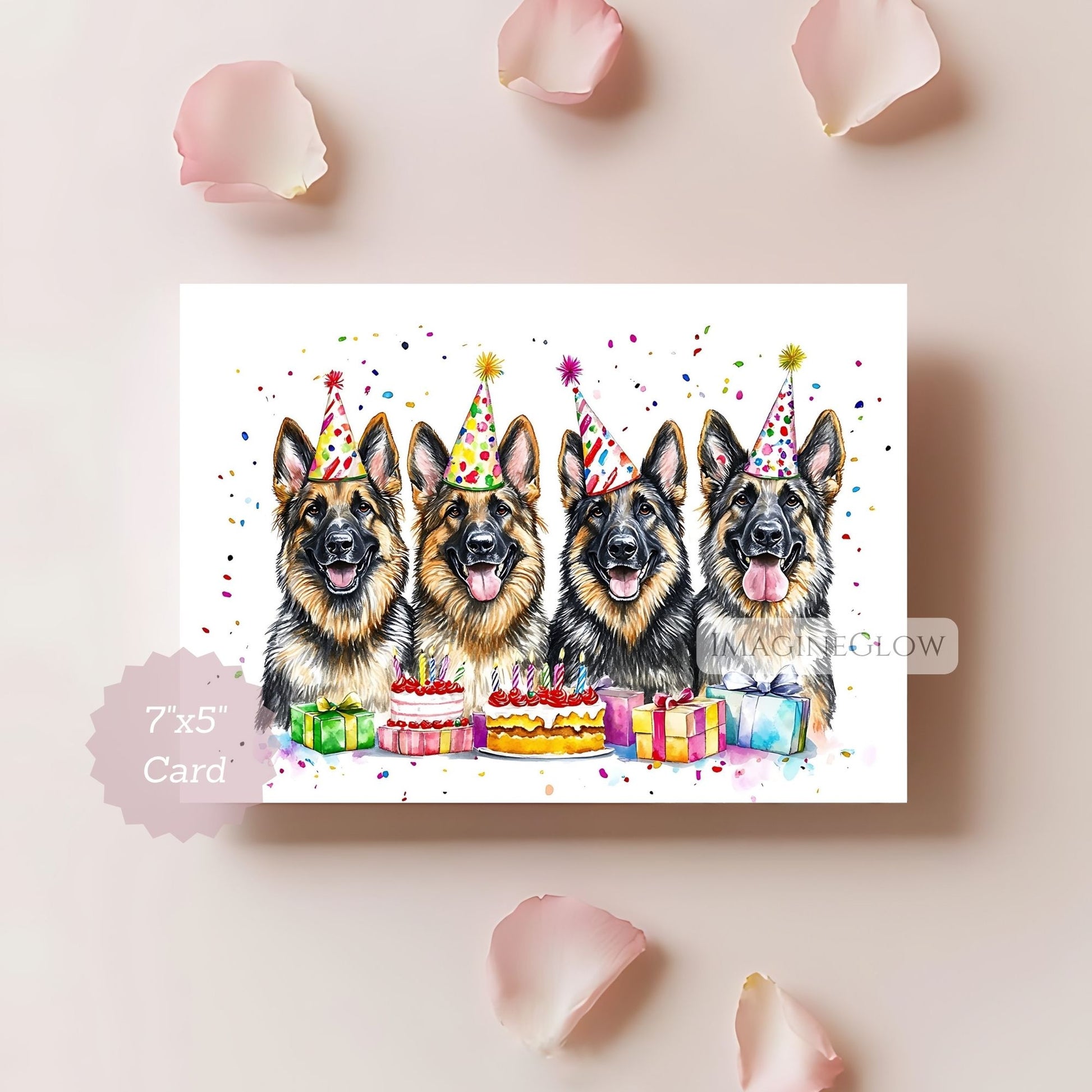 dog birthday card for adults
german shepherd printable card
