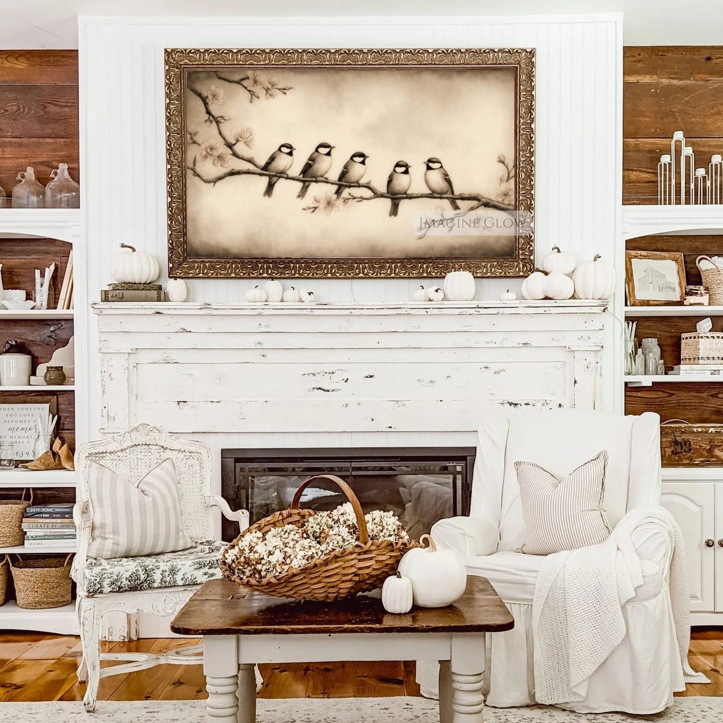 Classic nature-inspired bird print for Frame TV