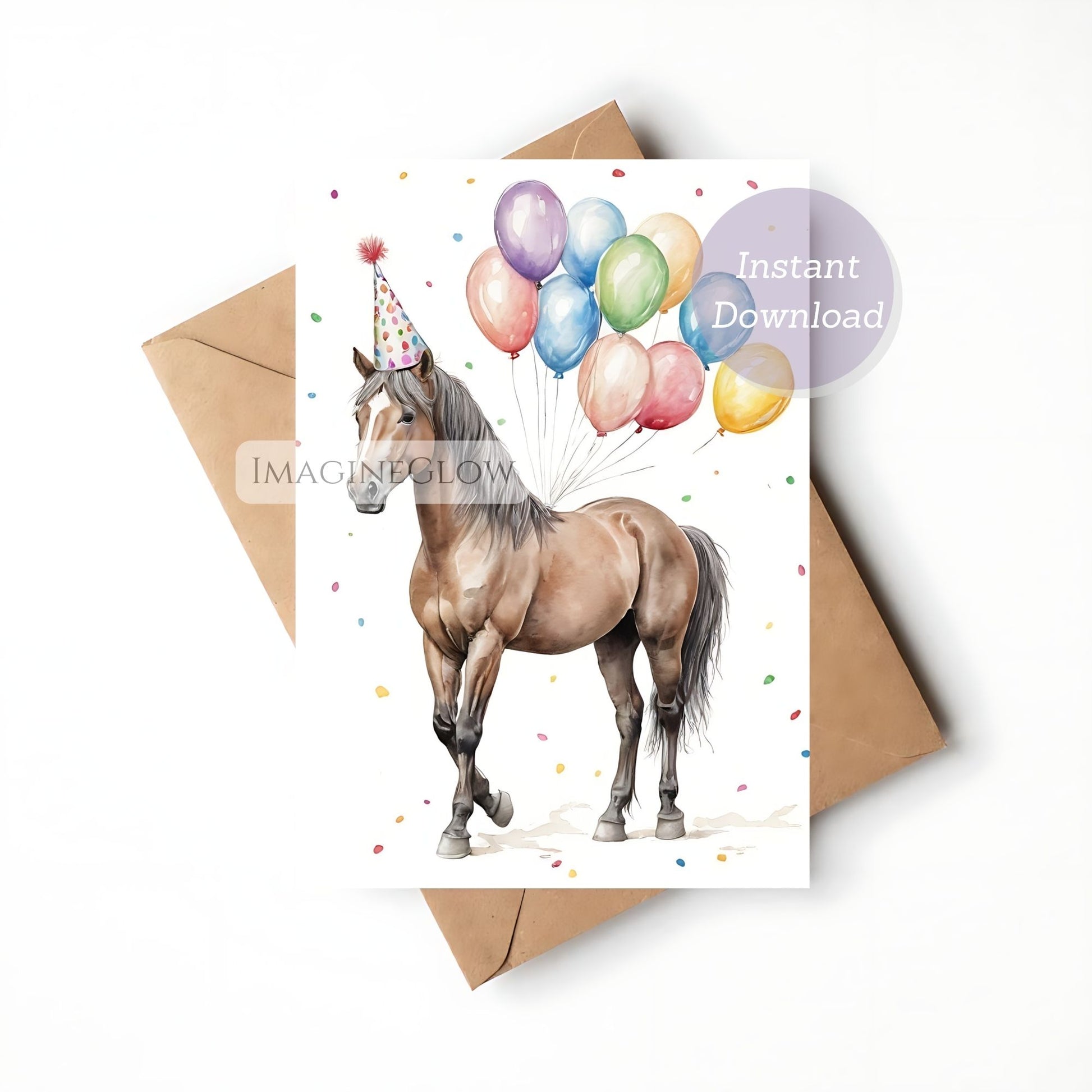 Birthday card for horse lovers