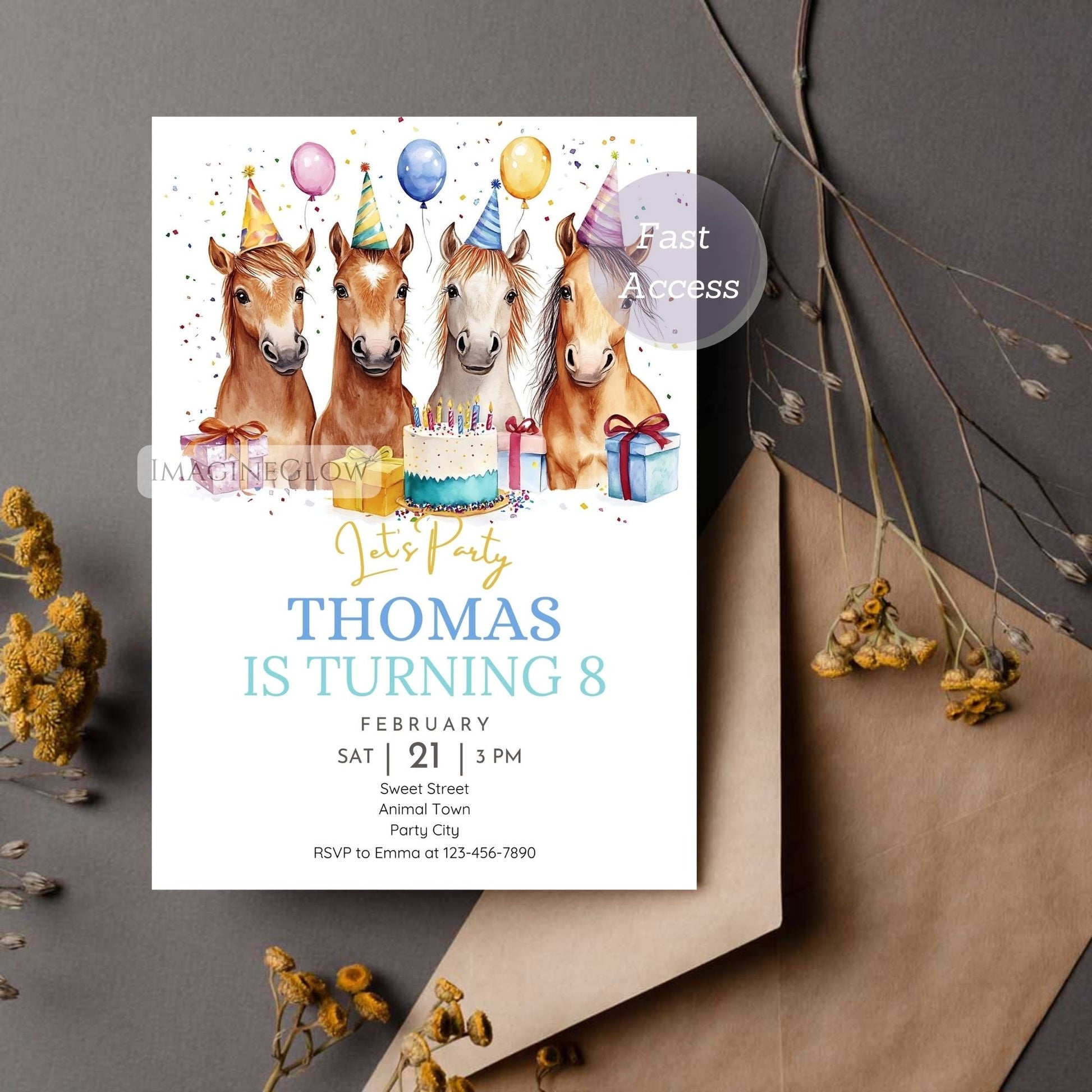 western horse birthday template
horse invite printable download