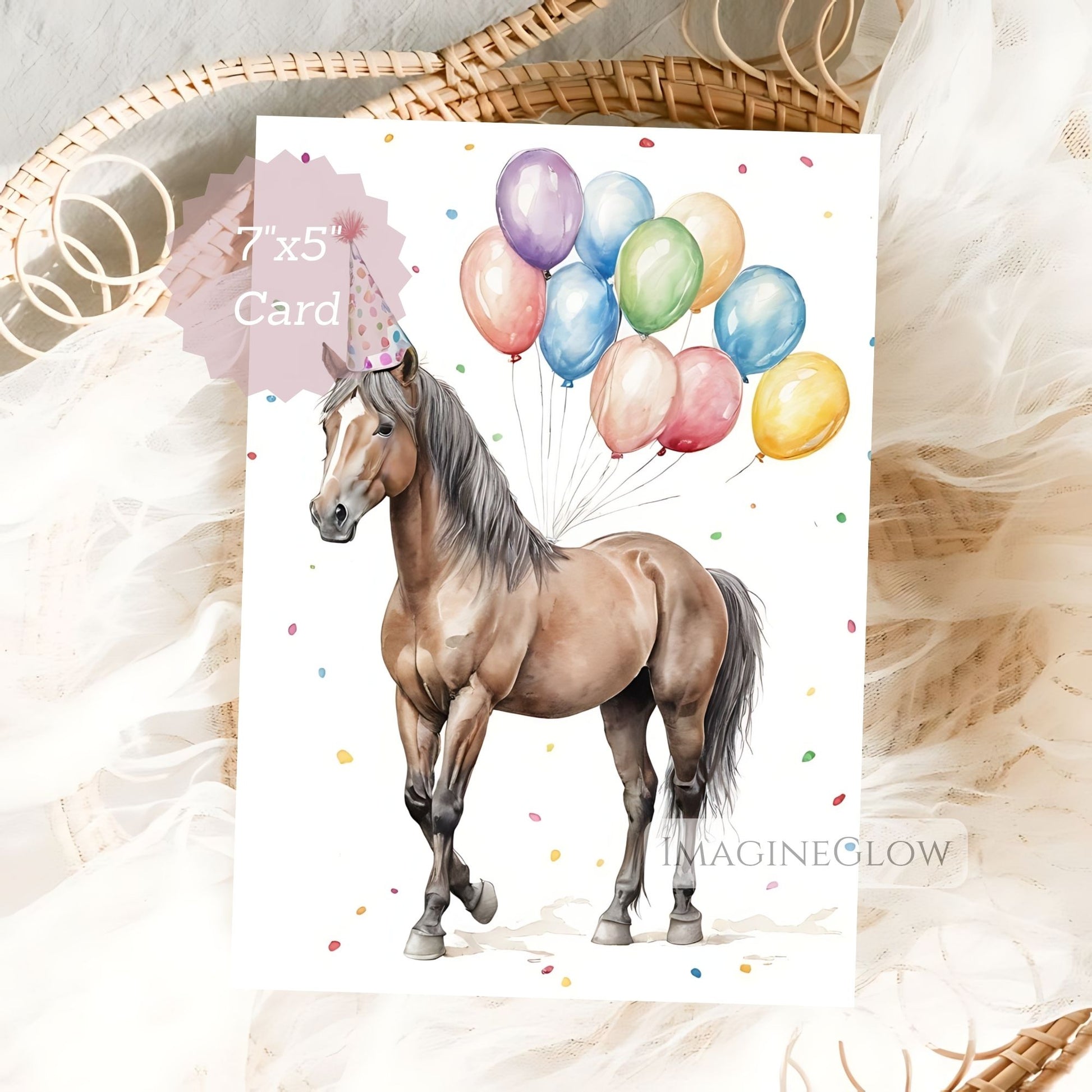 Horse card digital download