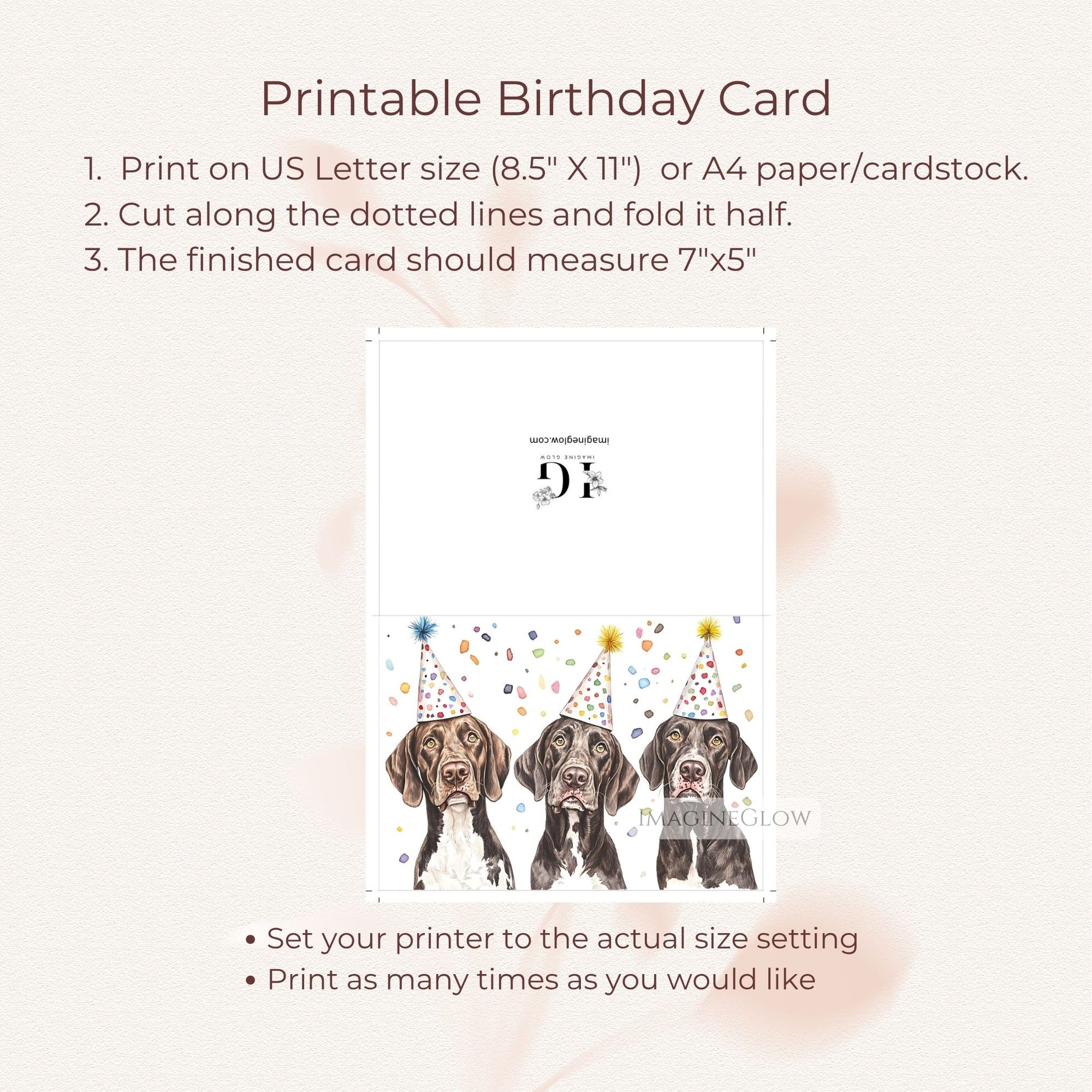 happy birthday card for gsp dog lover
german shorthaired pointer dog lover card