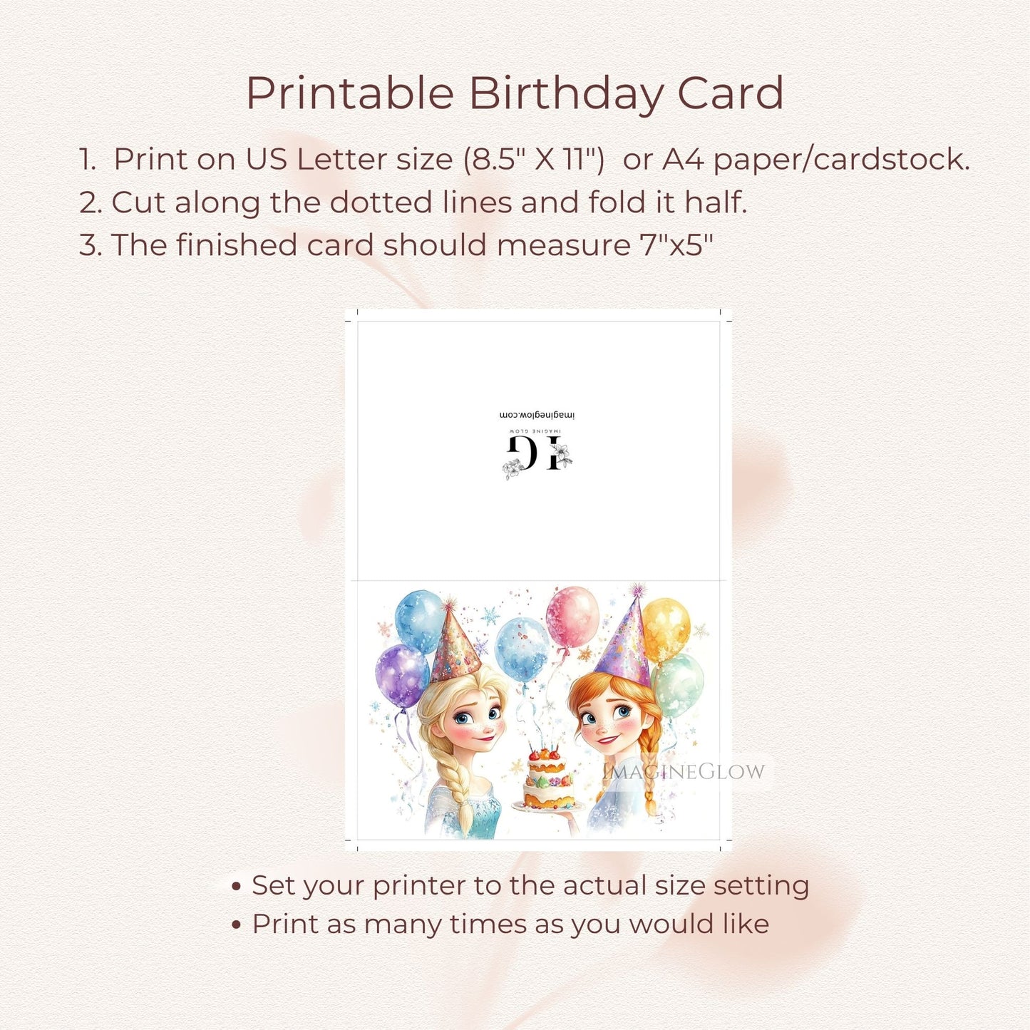elsa anna birthday card printable
kids disney frozen card