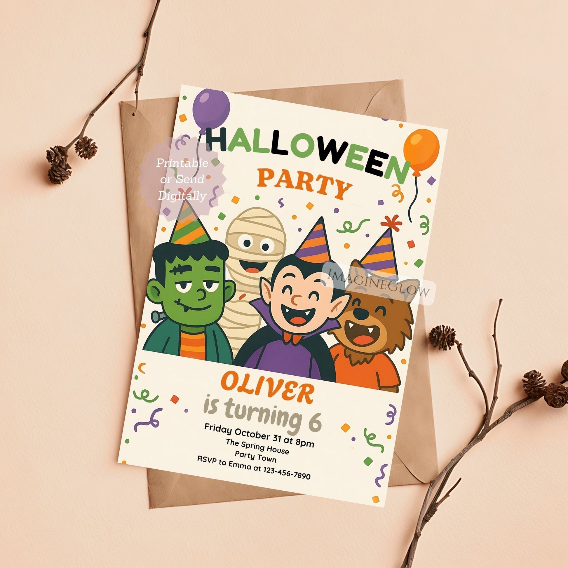 creepy fun birthday invitation