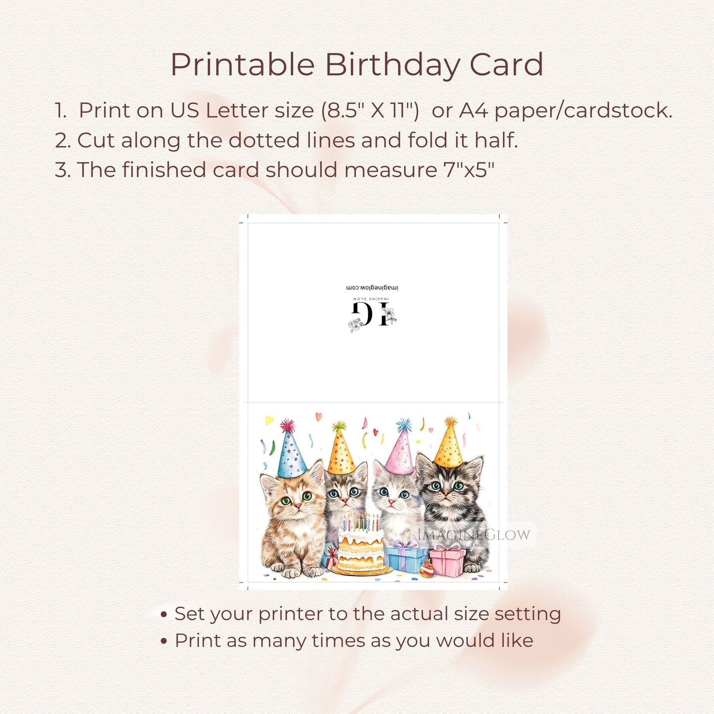 adorable kitten birthday card
birthday card for cat lovers
cat greeting card for kids