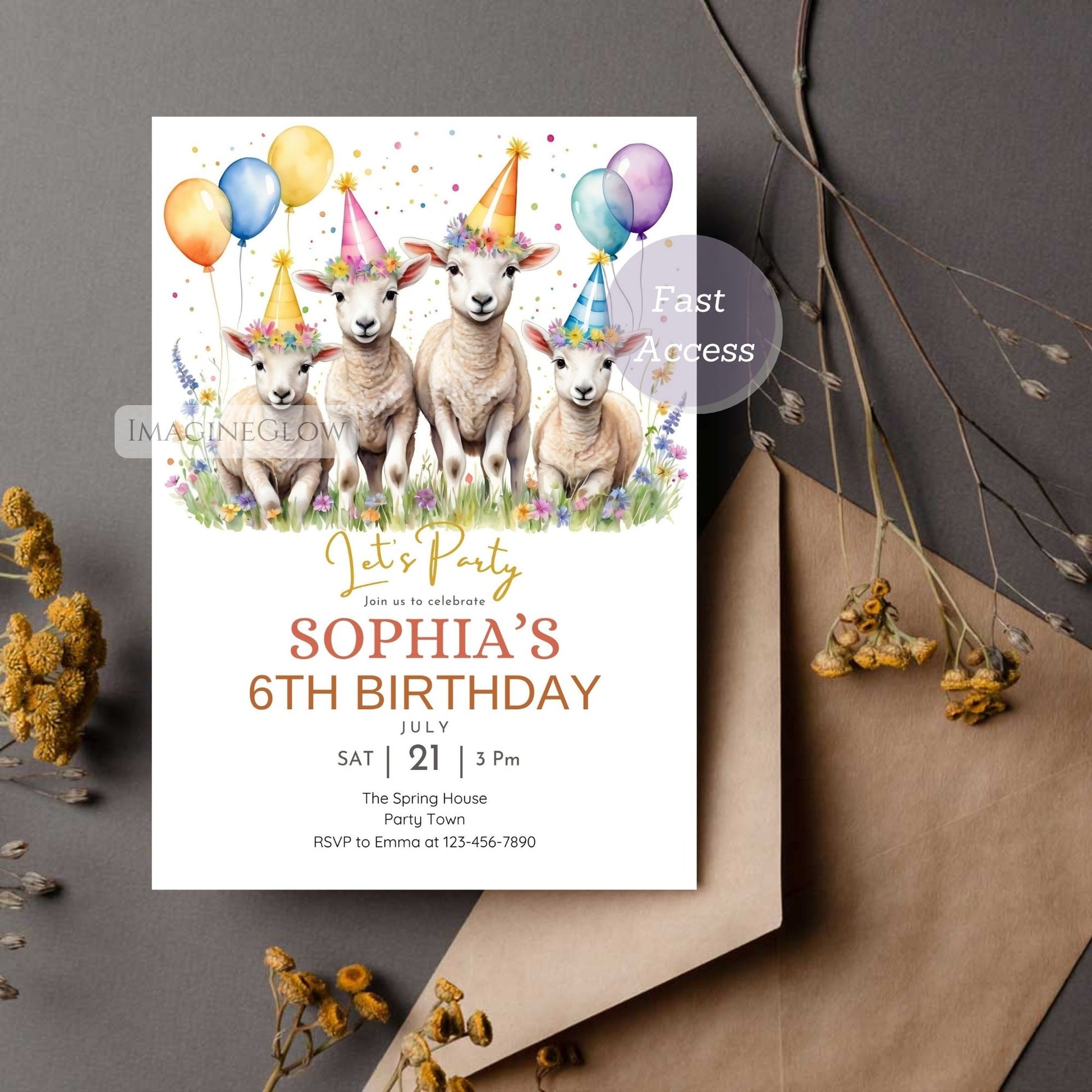 rustic barnyard birthday invitation