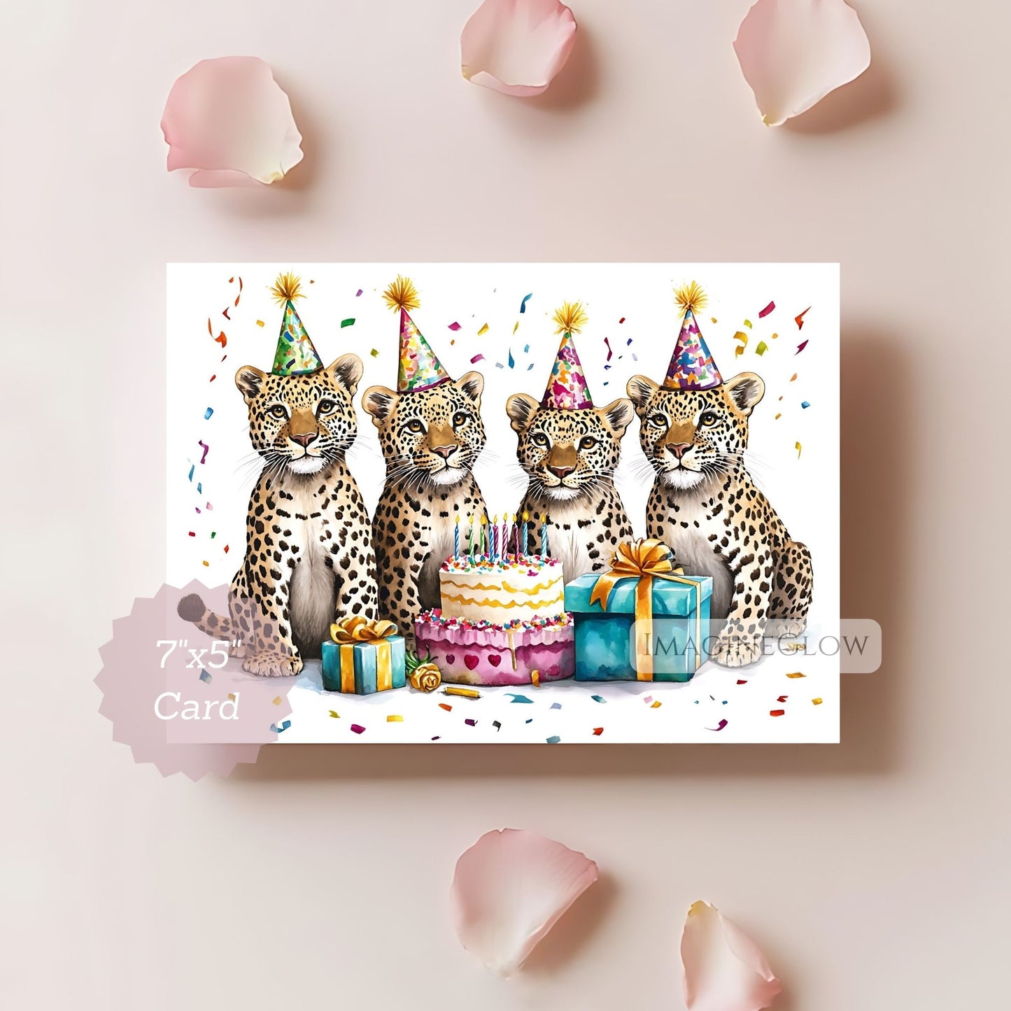 leopard happy birthday card for kids
big cat illustration leopard birthday card
animal lovers leopard birthday greeting card
leopard birthday card printable design