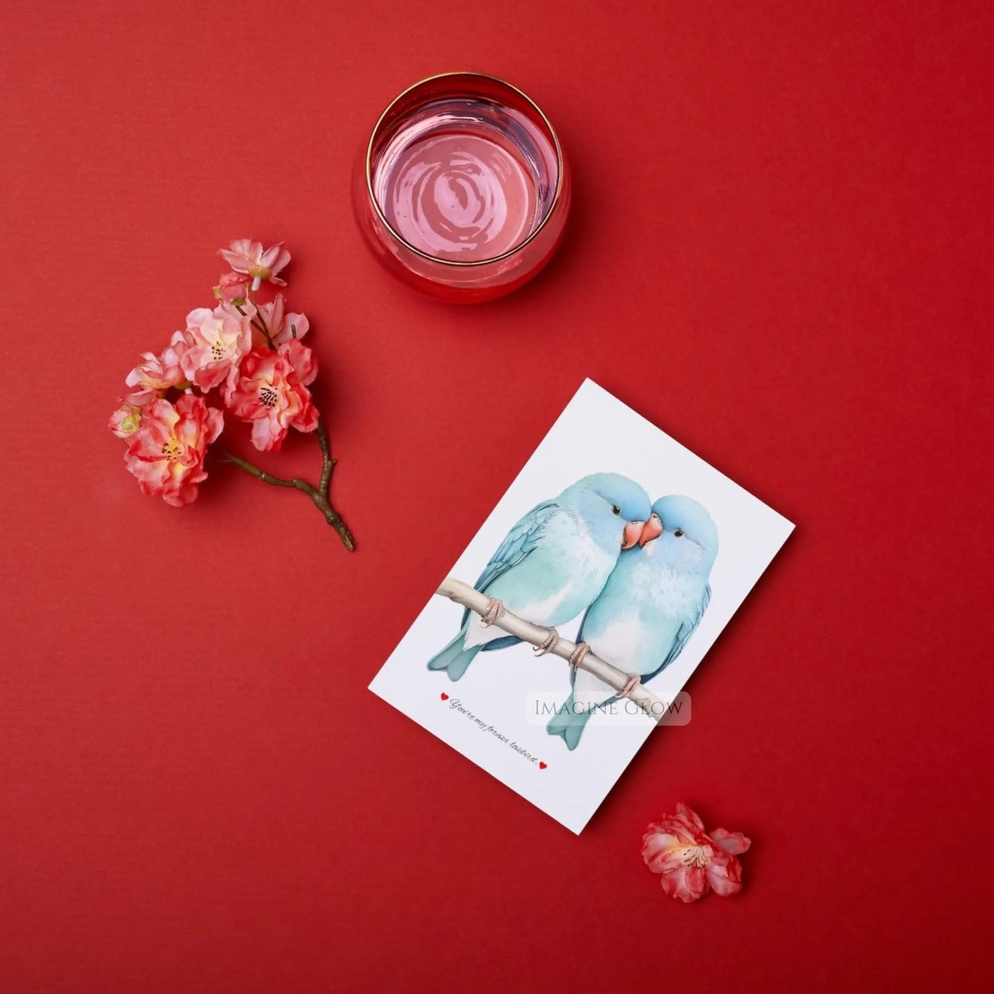 Cute lovebirds Valentine’s Day card