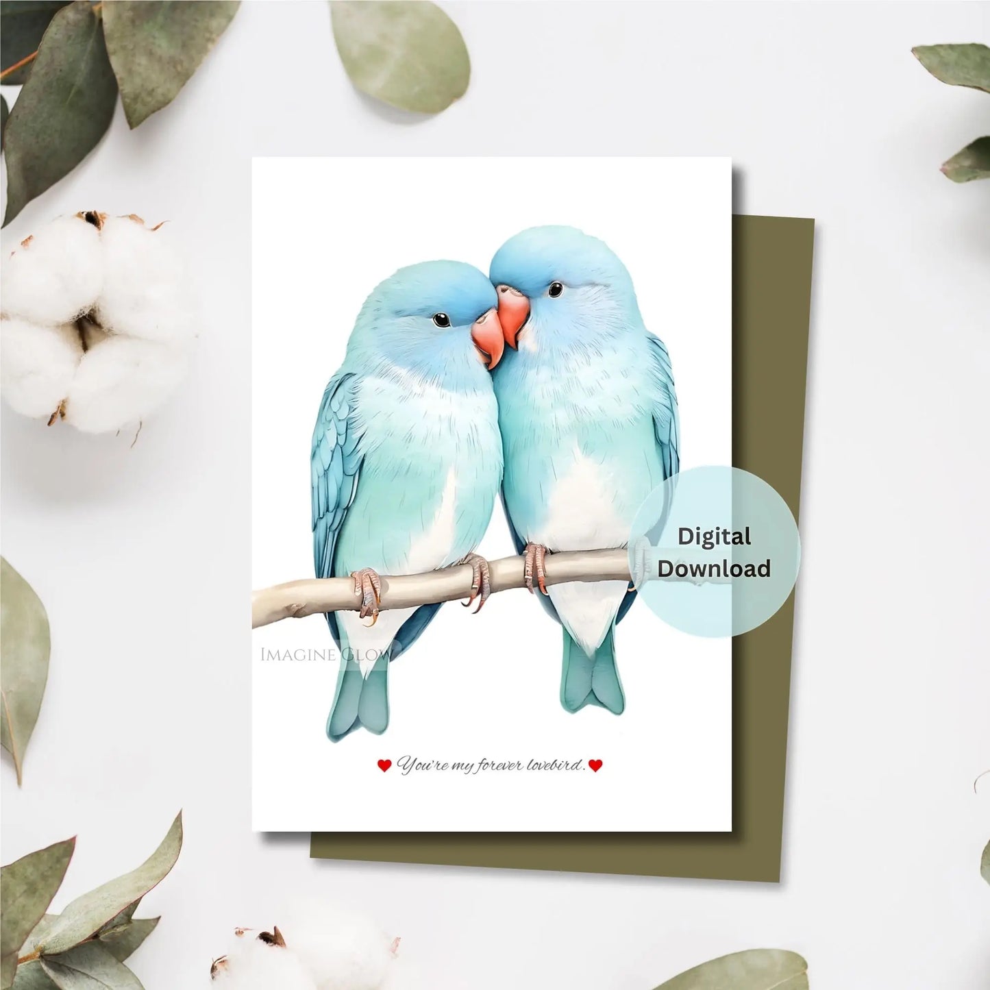 Lovebirds anniversary card for special occasions