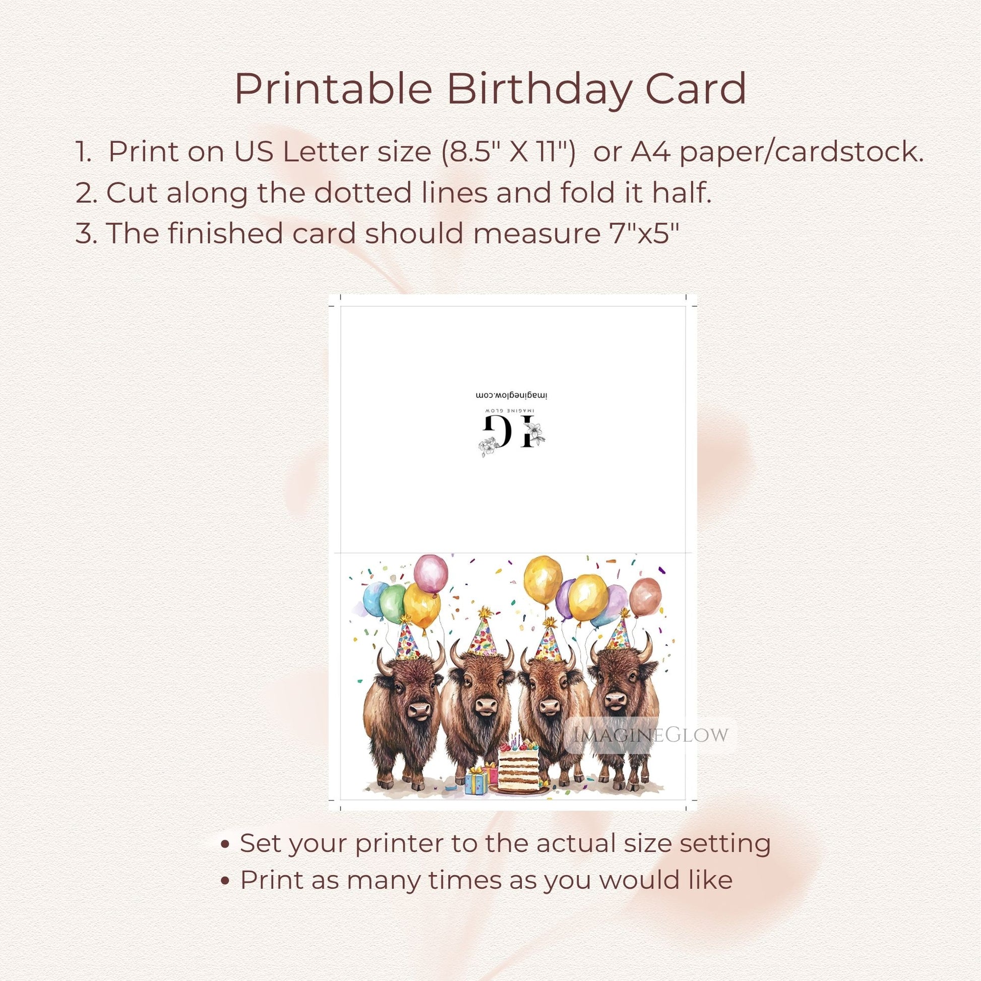 western animal birthday greeting
majestic bison card download
birthday card for outdoorsy person