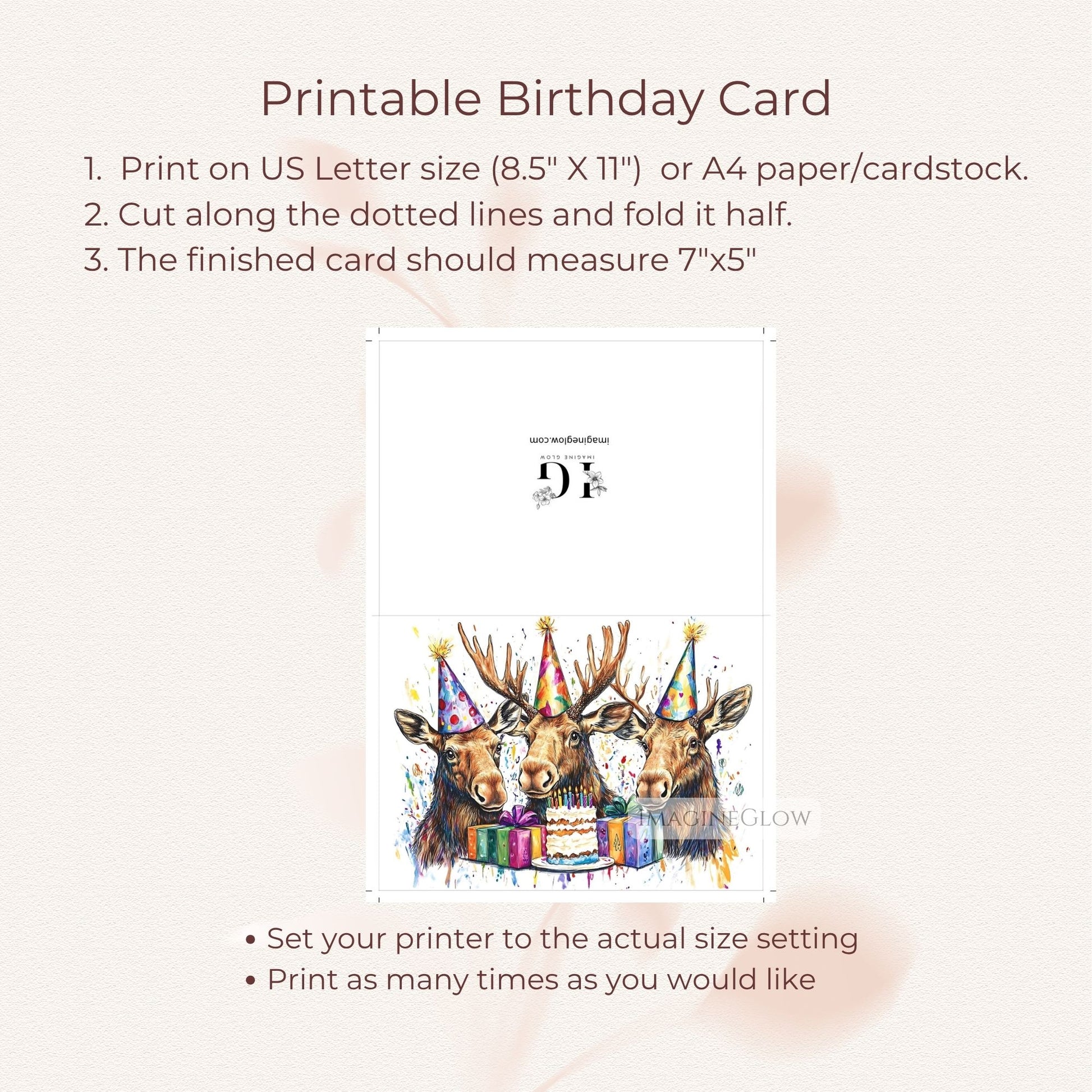 wildlife illustration birthday card
majestic moose birthday card
rustic animal birthday greeting