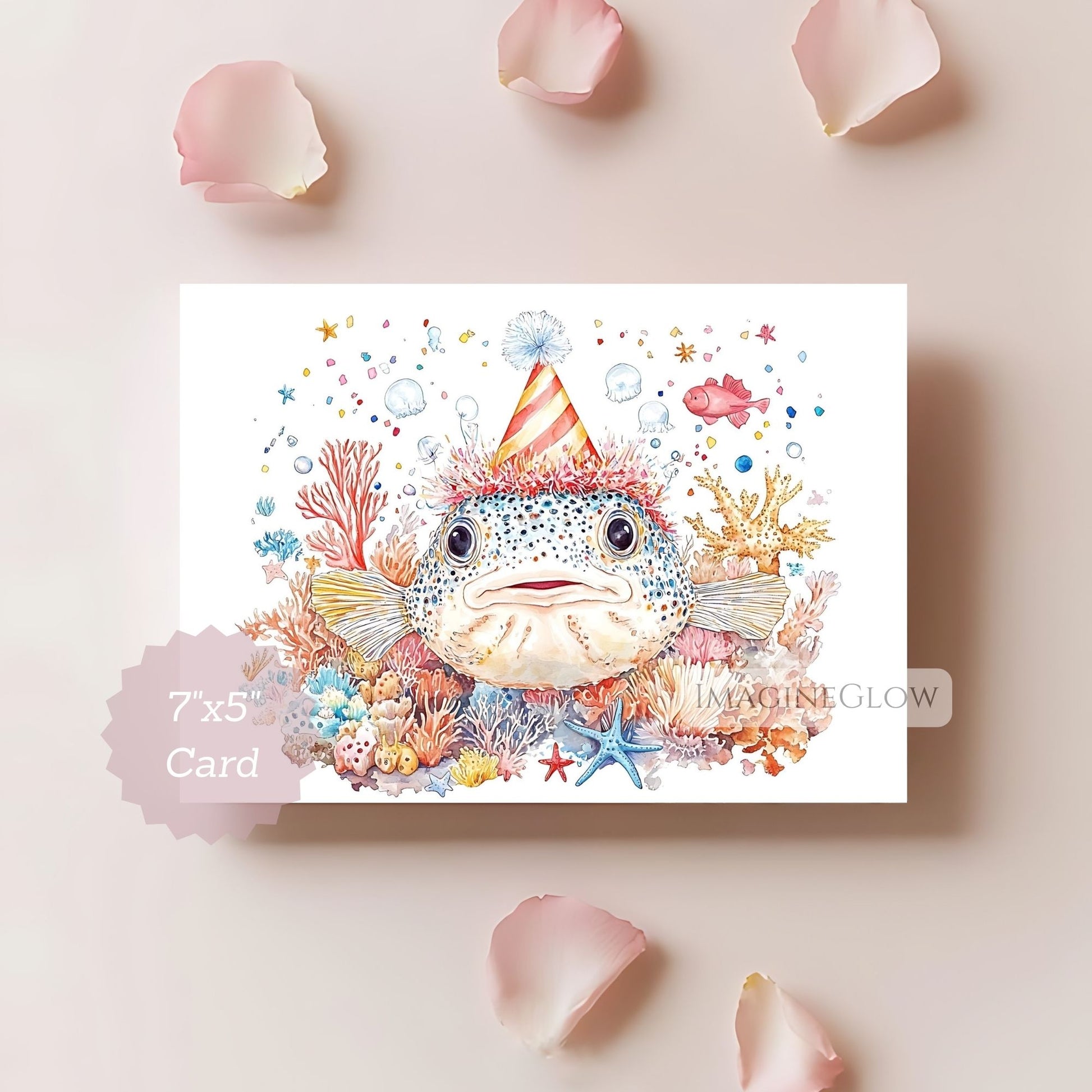 pufferfish birthday card
ocean animal birthday card
printable pufferfish card