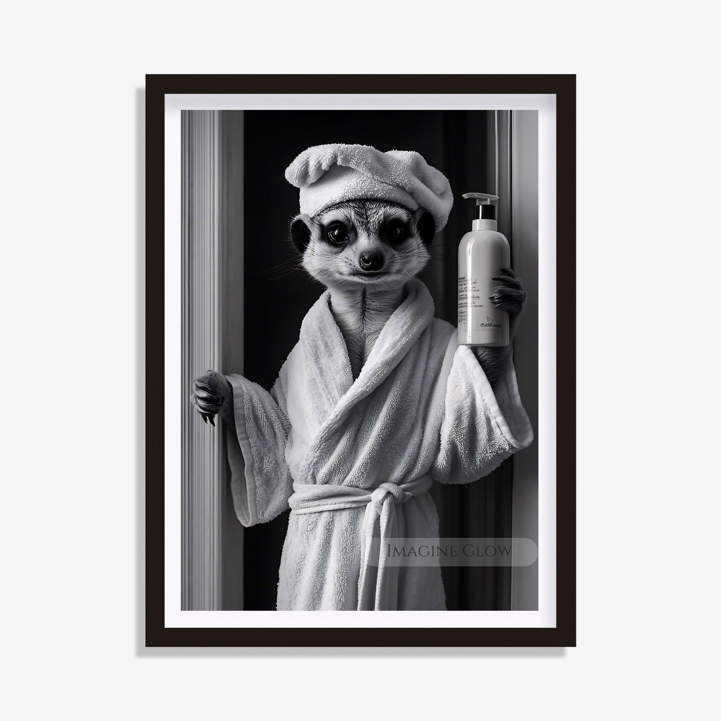 Animal bathroom print meerkat wall art