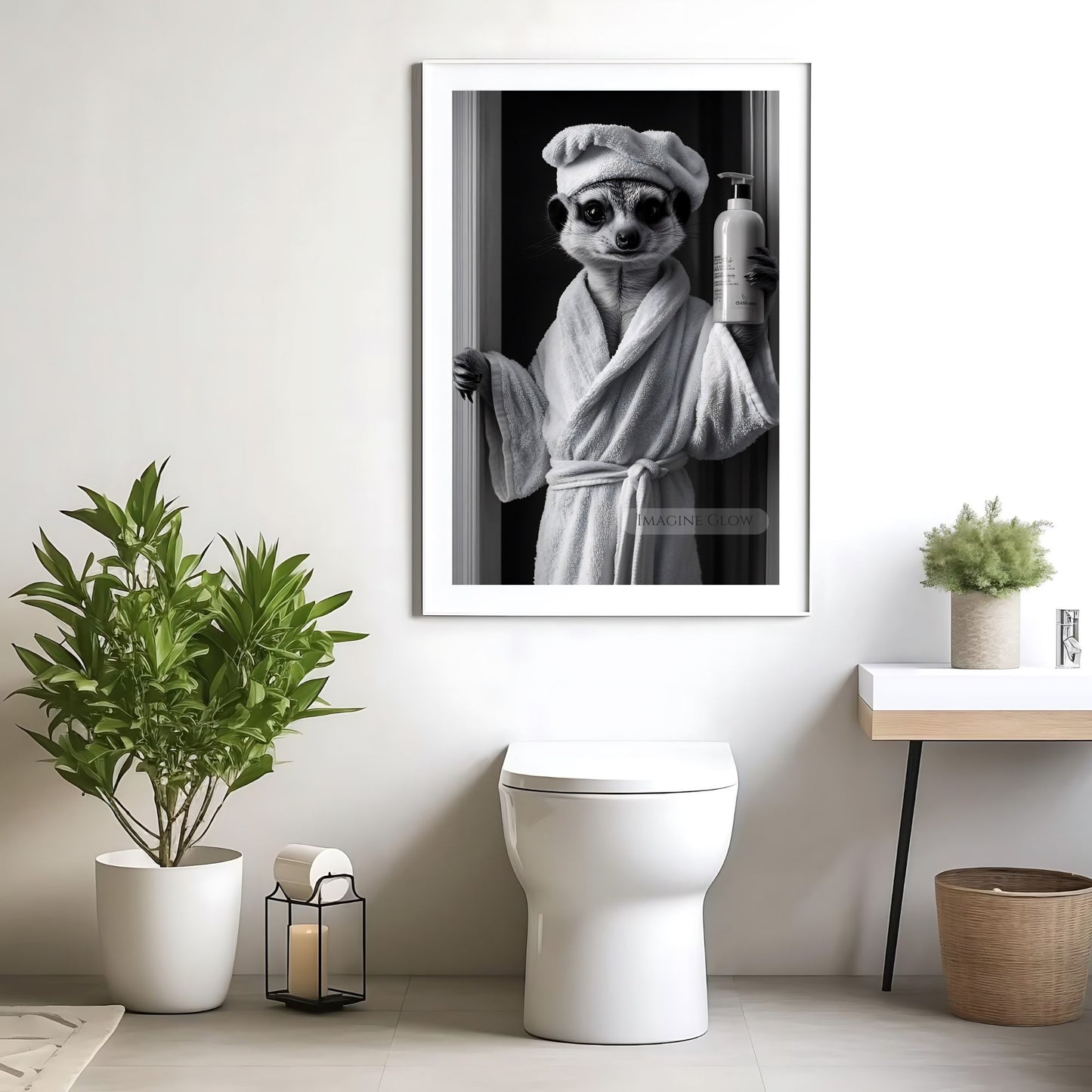 Meerkat restroom wall art gift