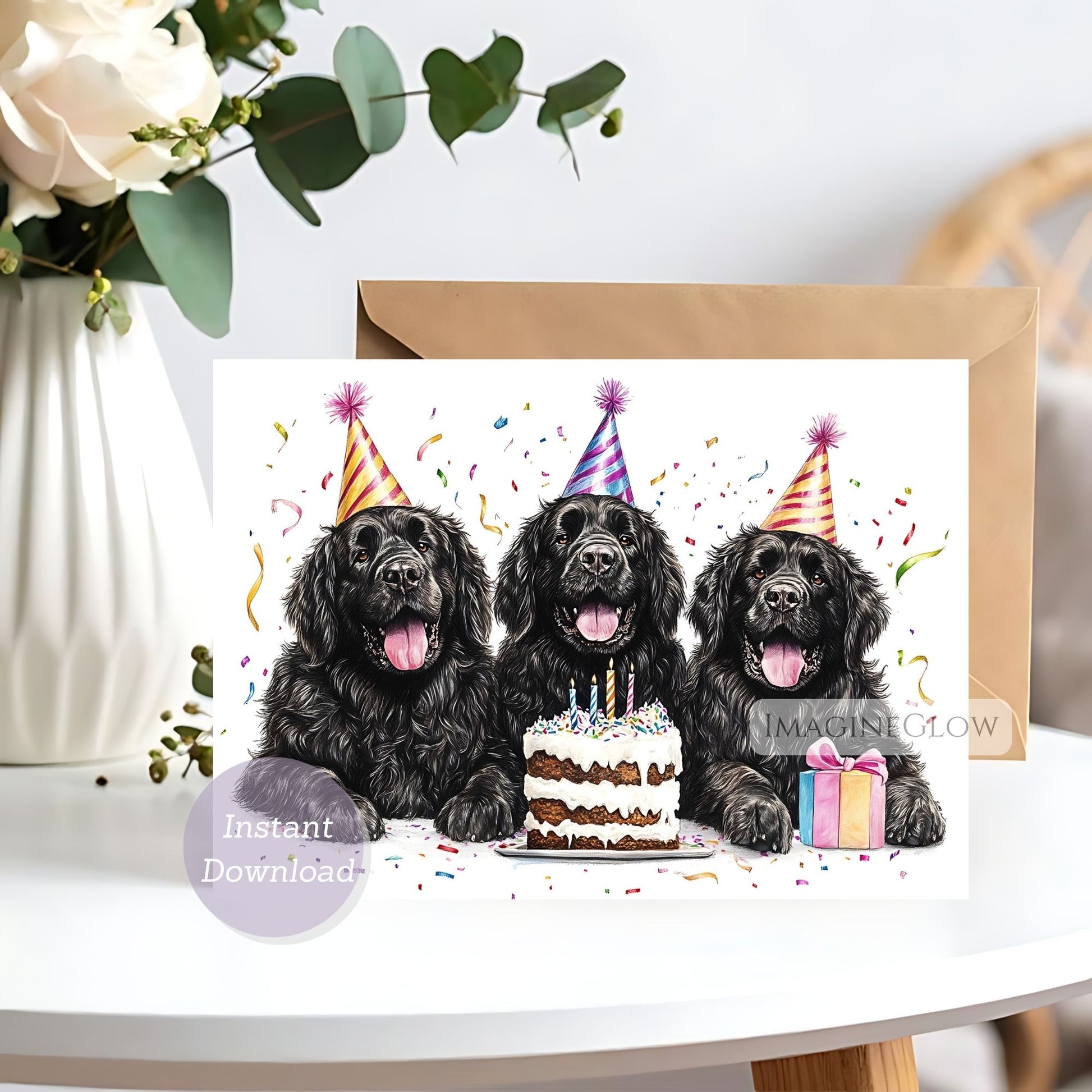 newfoundland dog birthday card
printable newfoundland greeting card
gentle giant dog birthday card
newfoundland dog lover card