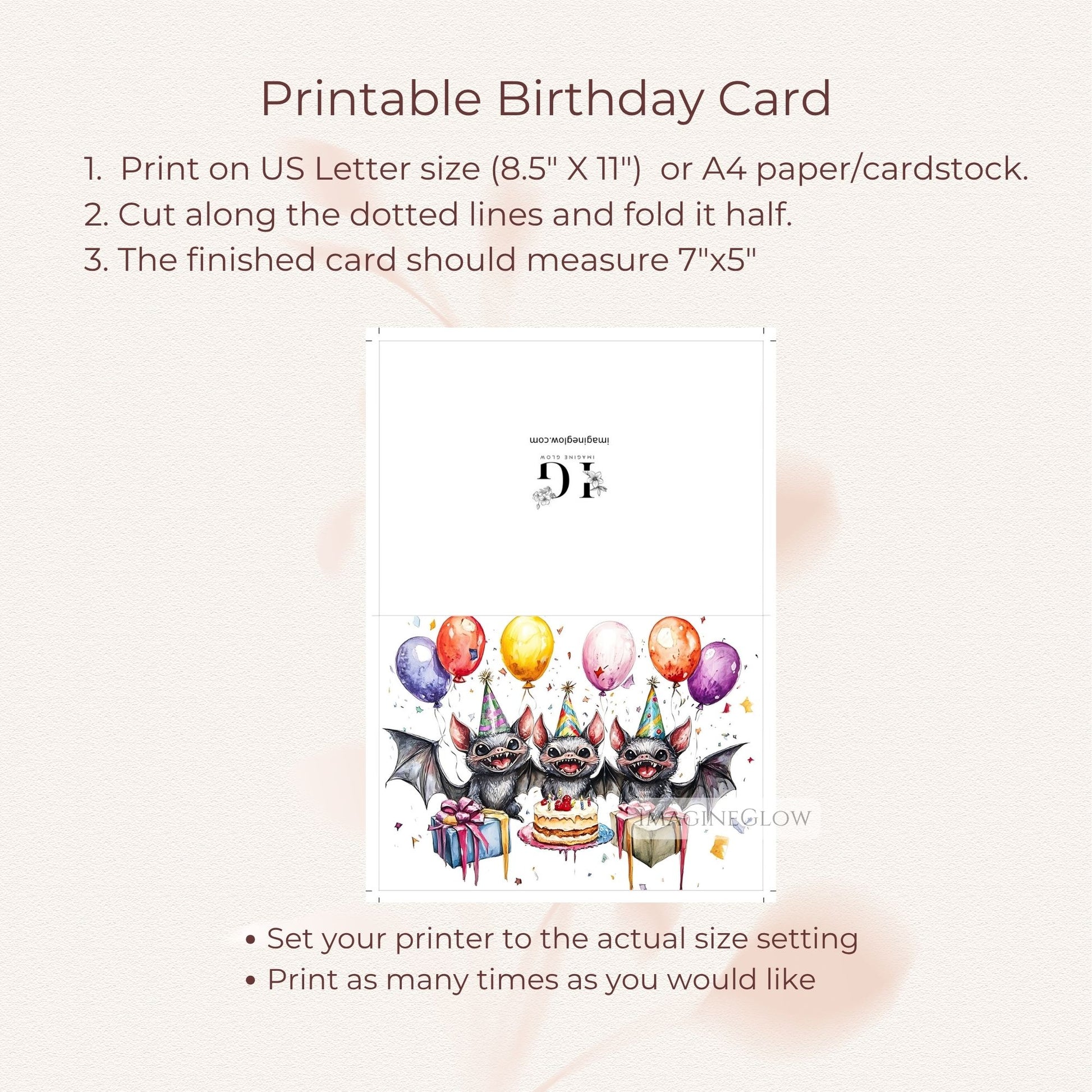 animal lover birthday card
nocturnal animal birthday card
digital download bat card
nature themed birthday card
blank inside bat card
adorable bat illustration
whimsical bat birthday greeting