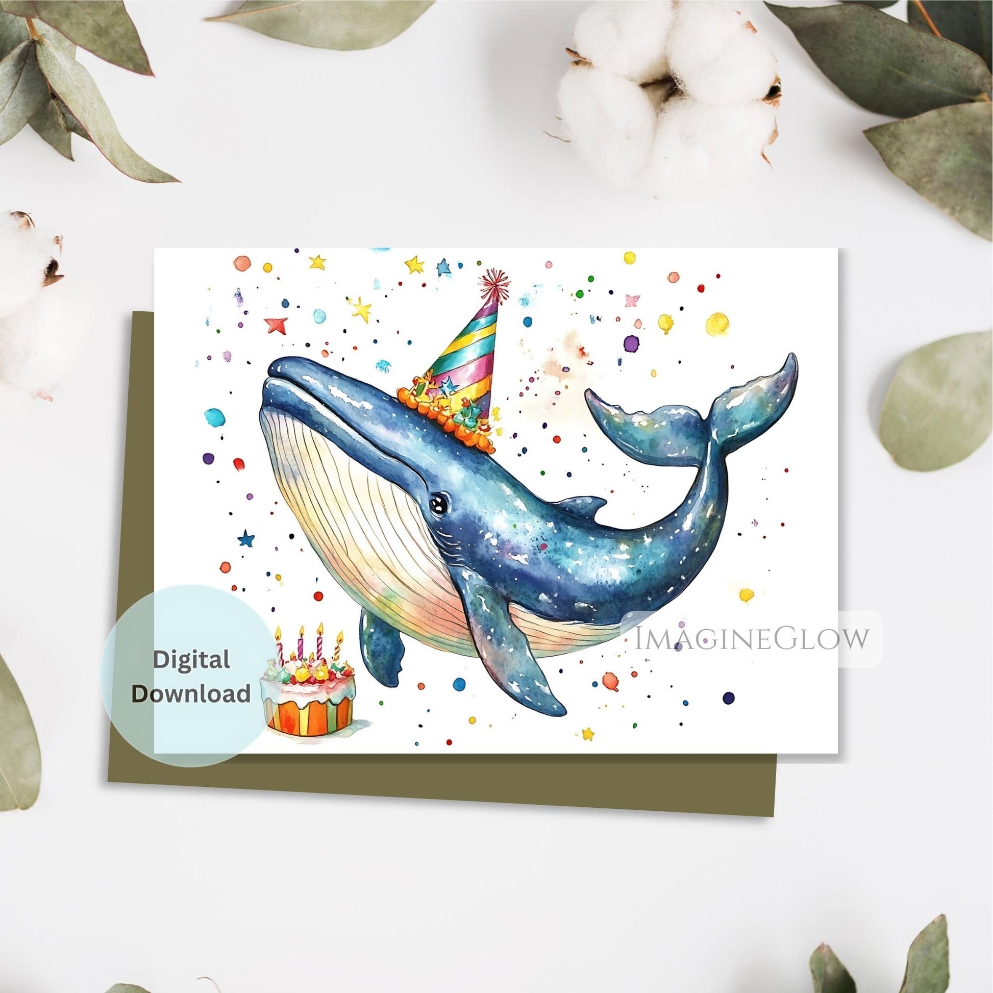 cute whale greeting
kids birthday card
marine life birthday card
printable birthday card