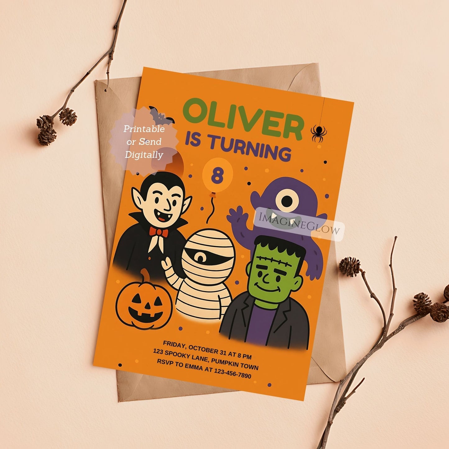 monster themed birthday invitation
halloween monster mash invite