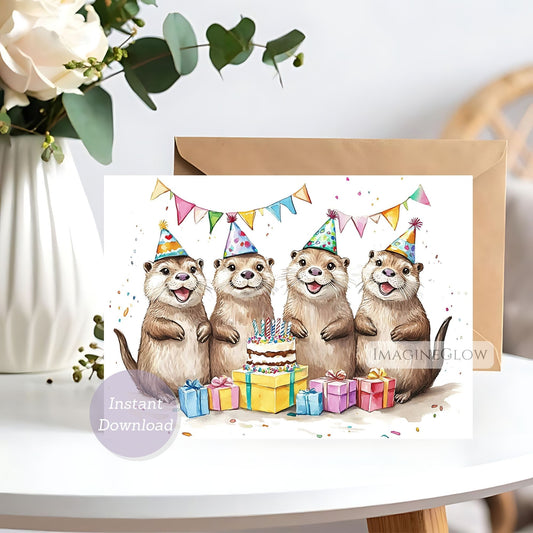 otter birthday card printable
cute otter greeting card
ocean animal birthday card