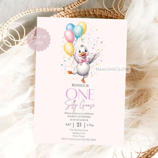 cute first birthday invite for girl
digital countryside baby birthday invitation