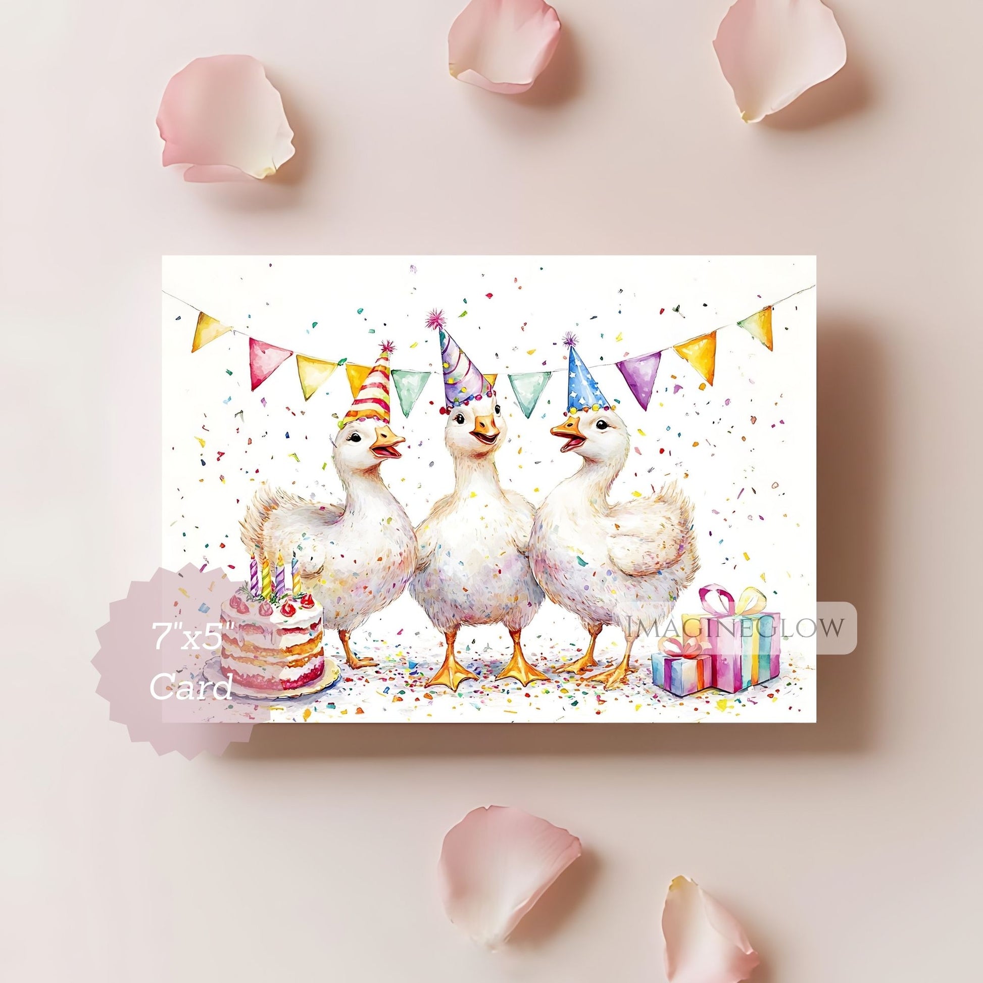 printable goose card
blank inside birthday card