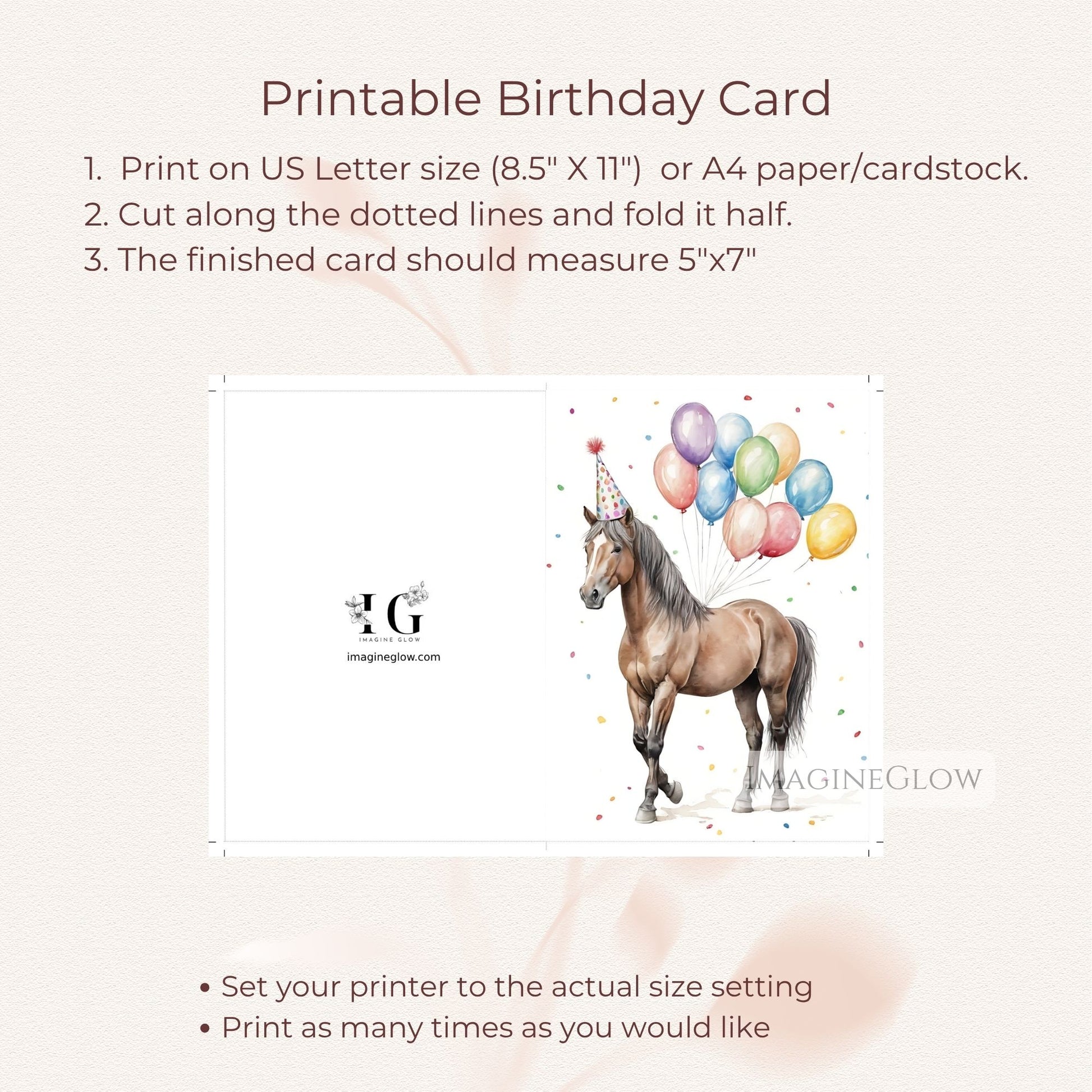 Farm animal birthday card
Western birthday card for kids