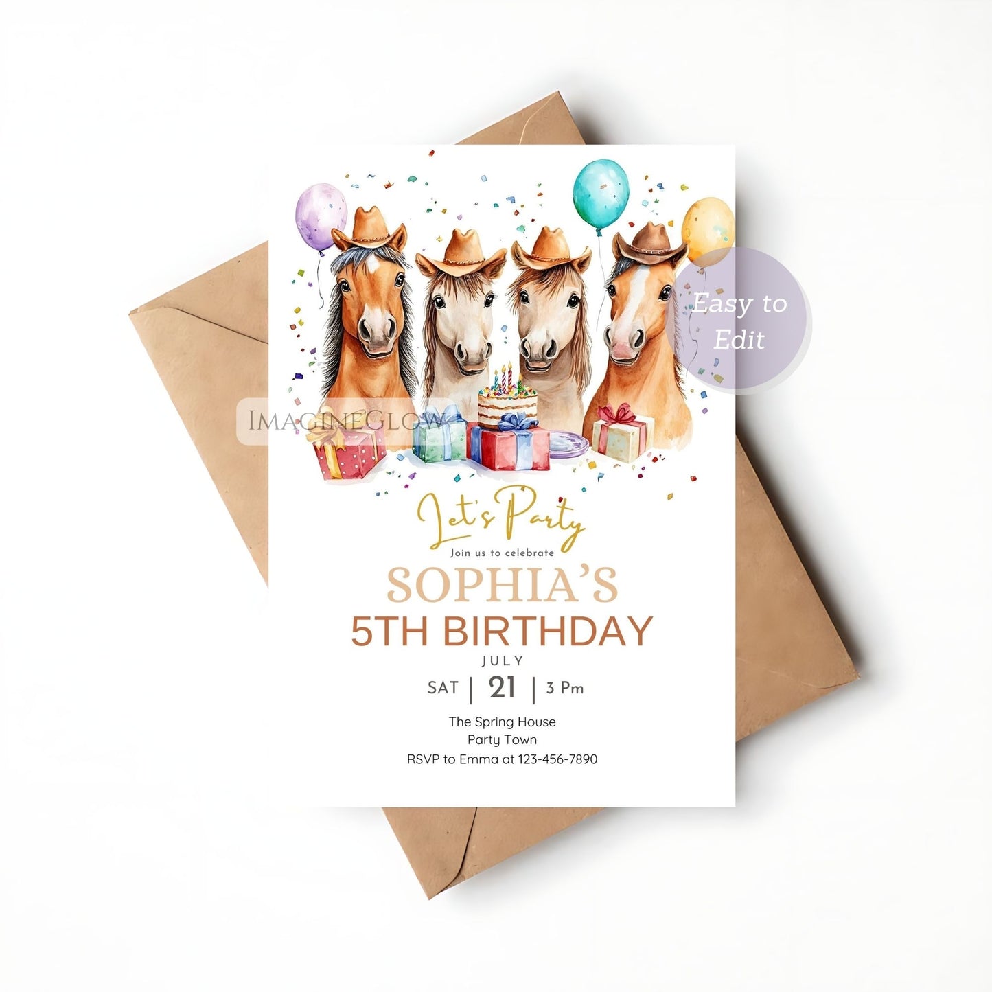 ranch celebration birthday card