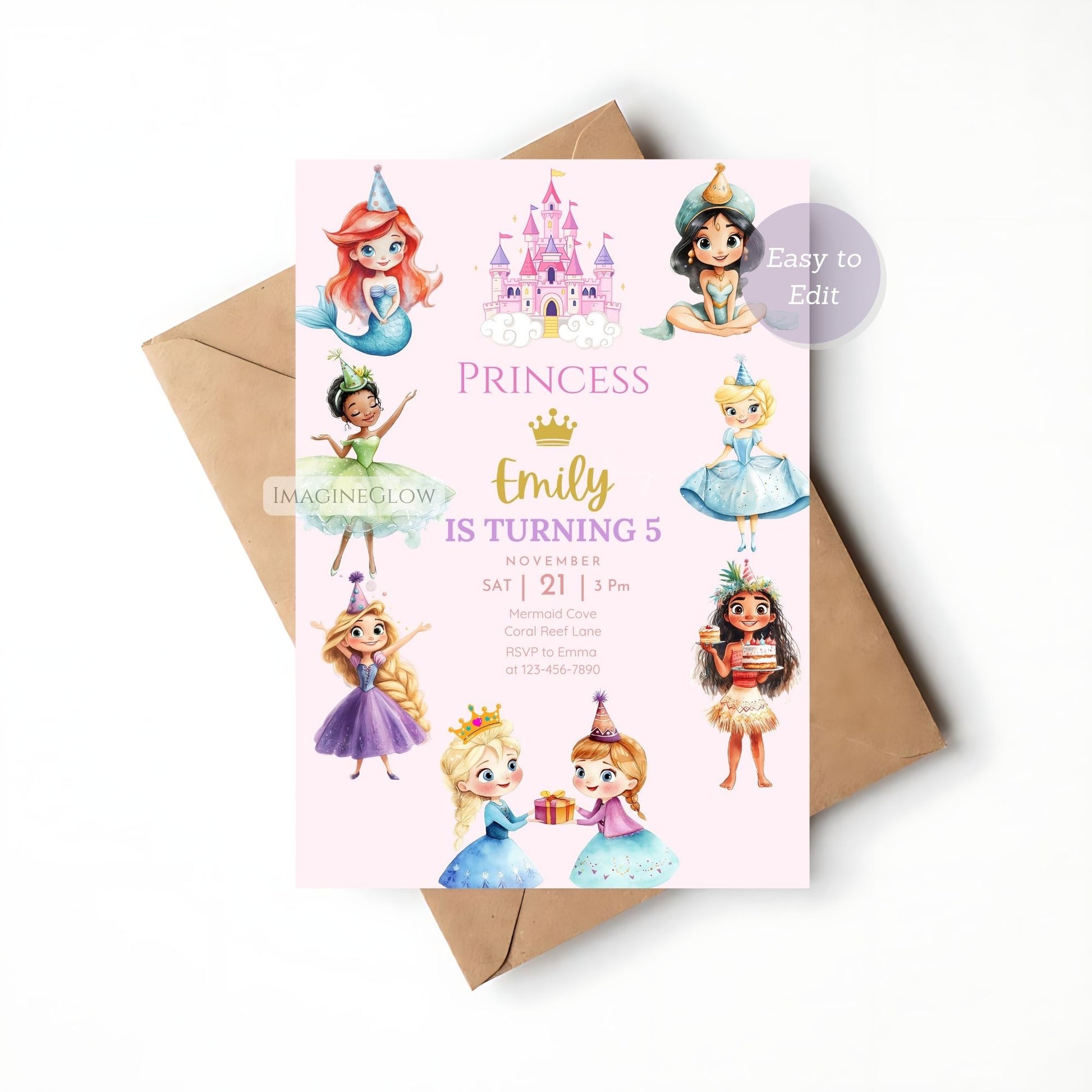 Enchanted fairy tale birthday invite