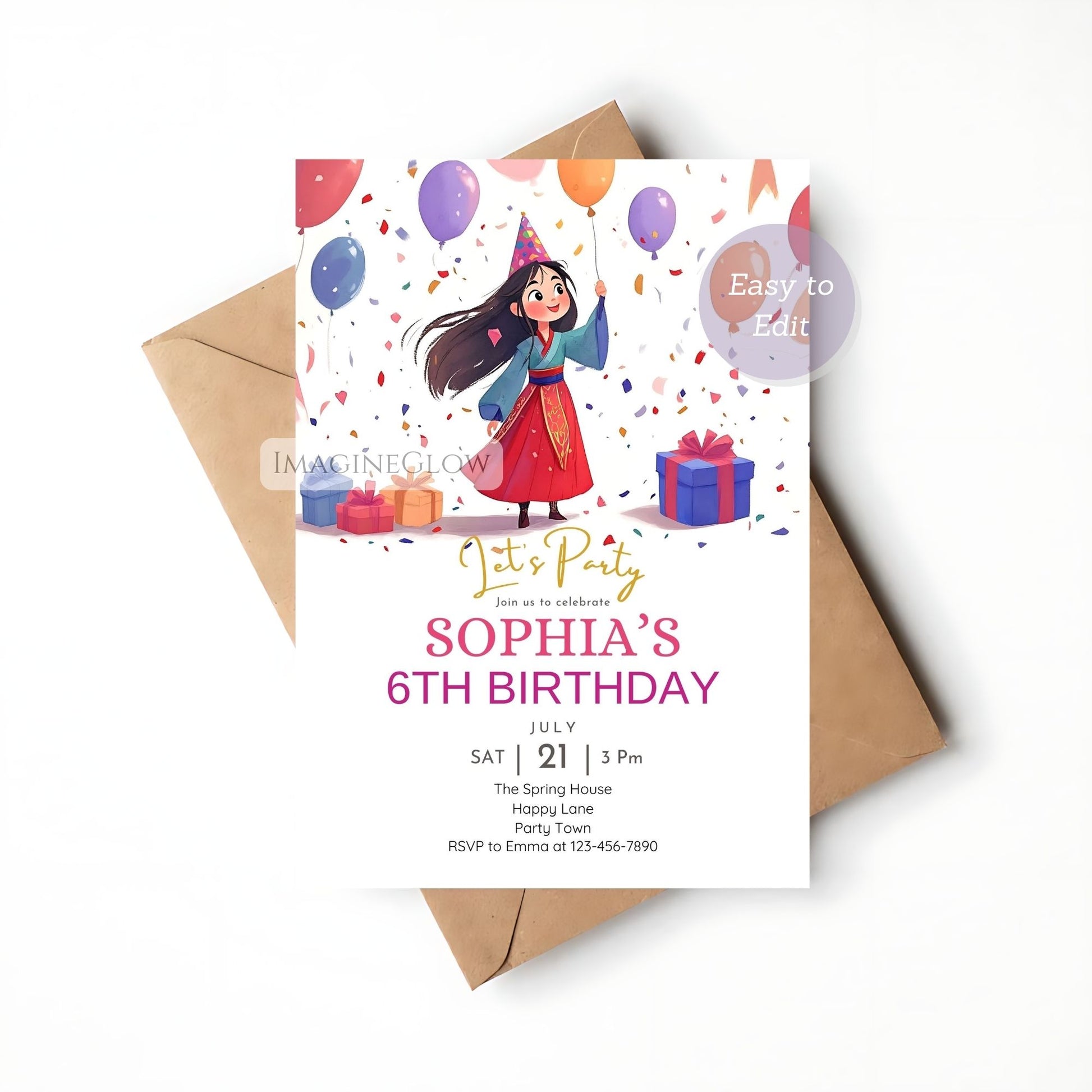 elegant mulan party design