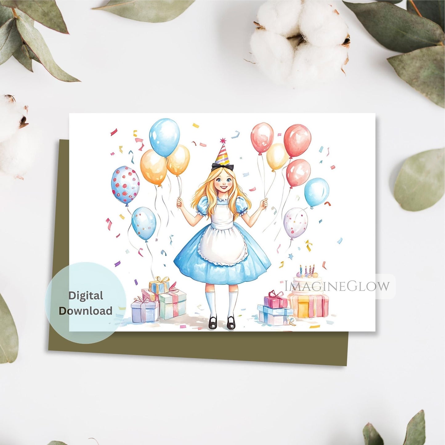 Alice and White Rabbit card
Mad Hatter birthday card
Cheshire Cat birthday card