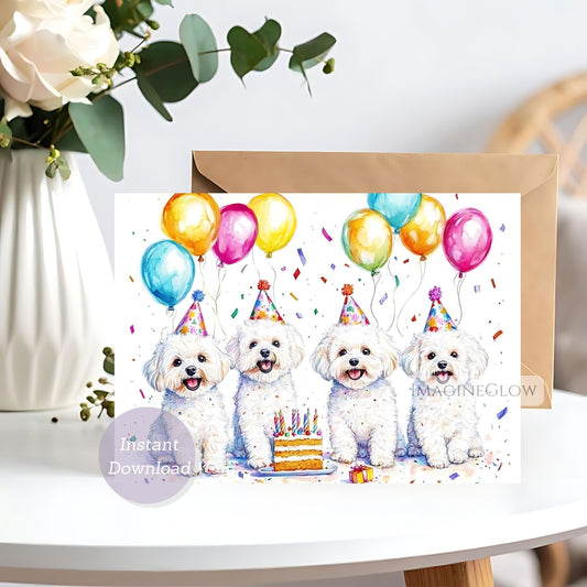 bichon frise birthday card
cute bichon dog card
digital bichon greeting card
printable birthday card bichon
fluffy white dog birthday card