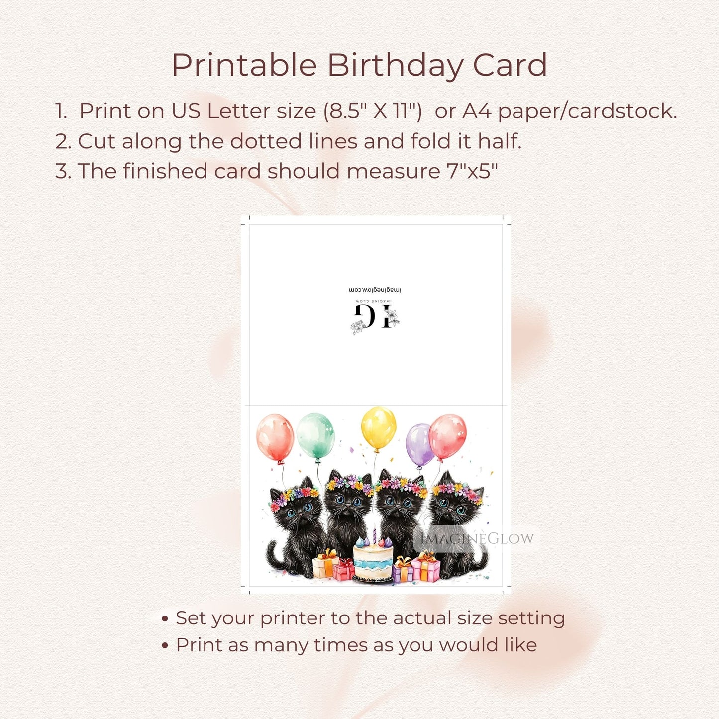 Fun black cats birthday card with unique design
Birthday card for cat lovers featuring black cats
