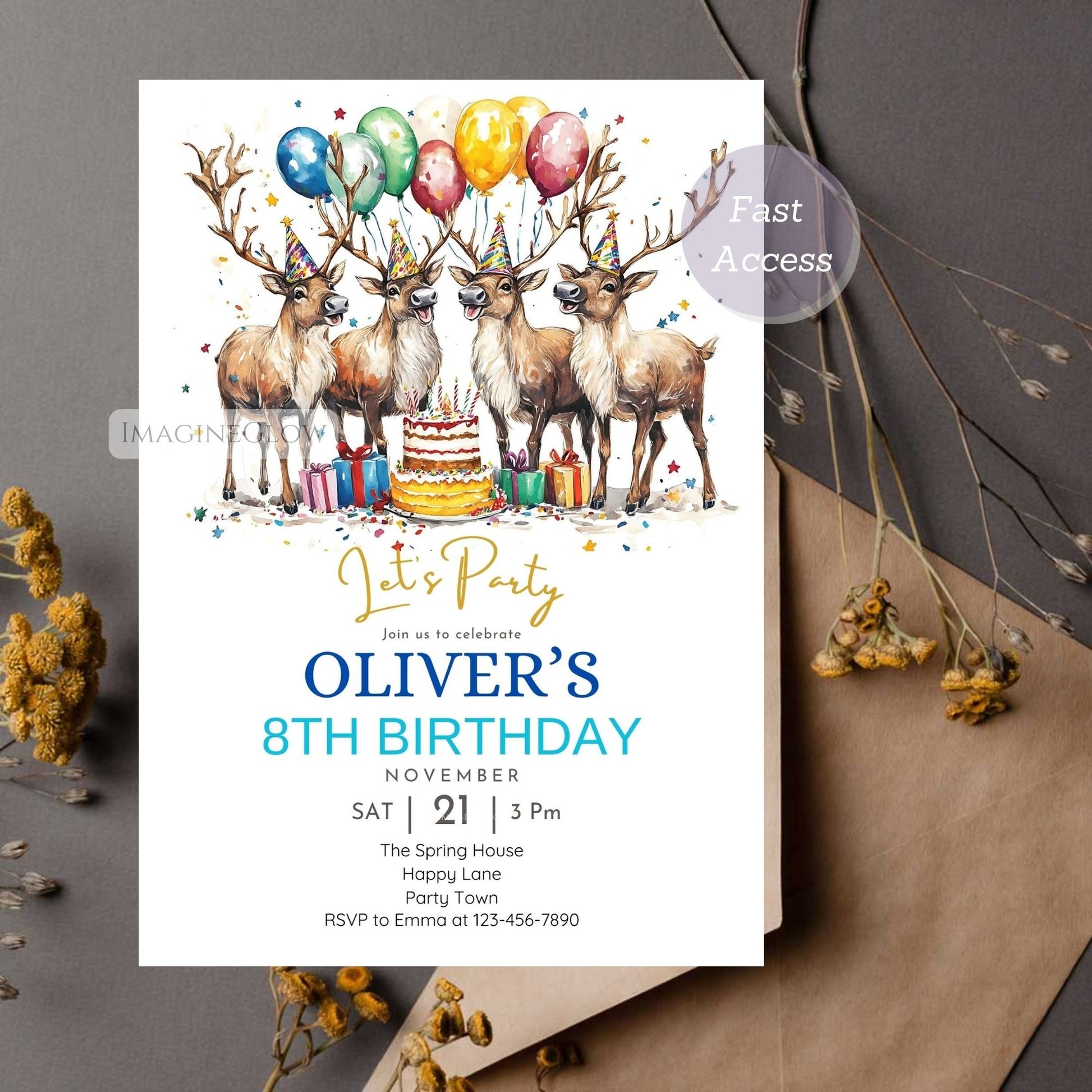 Editable Christmas party invitation in Canva