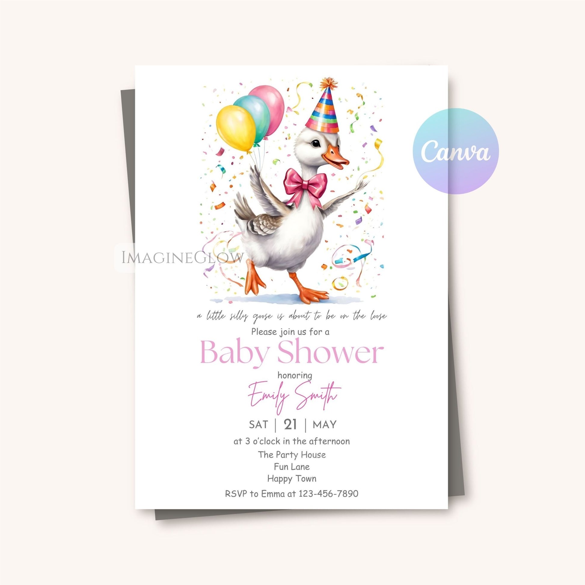 rustic baby girl shower invitation printable